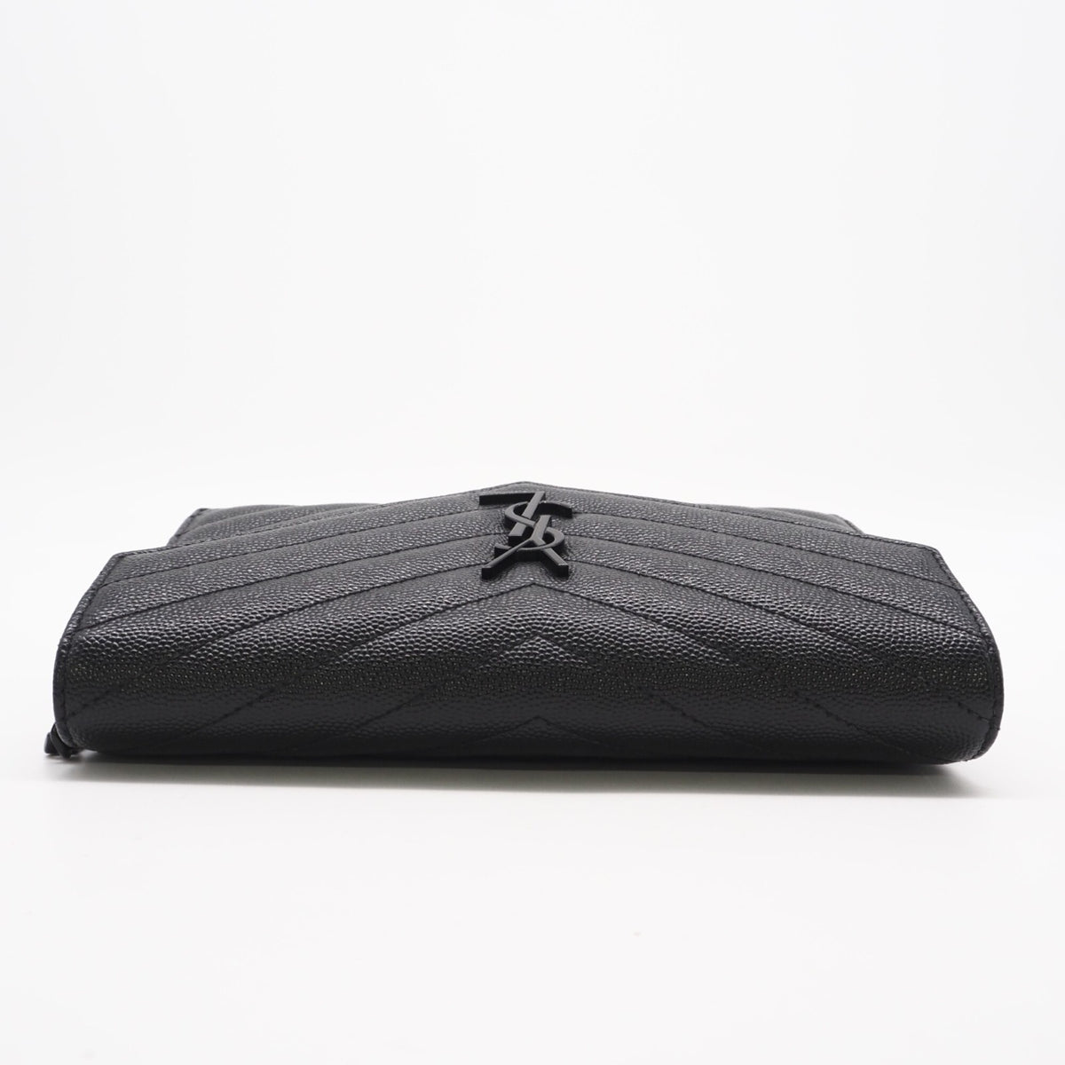 Yves Saint Laurent Cassandre Black Leather Shoulder Bag (Pre-Owned)