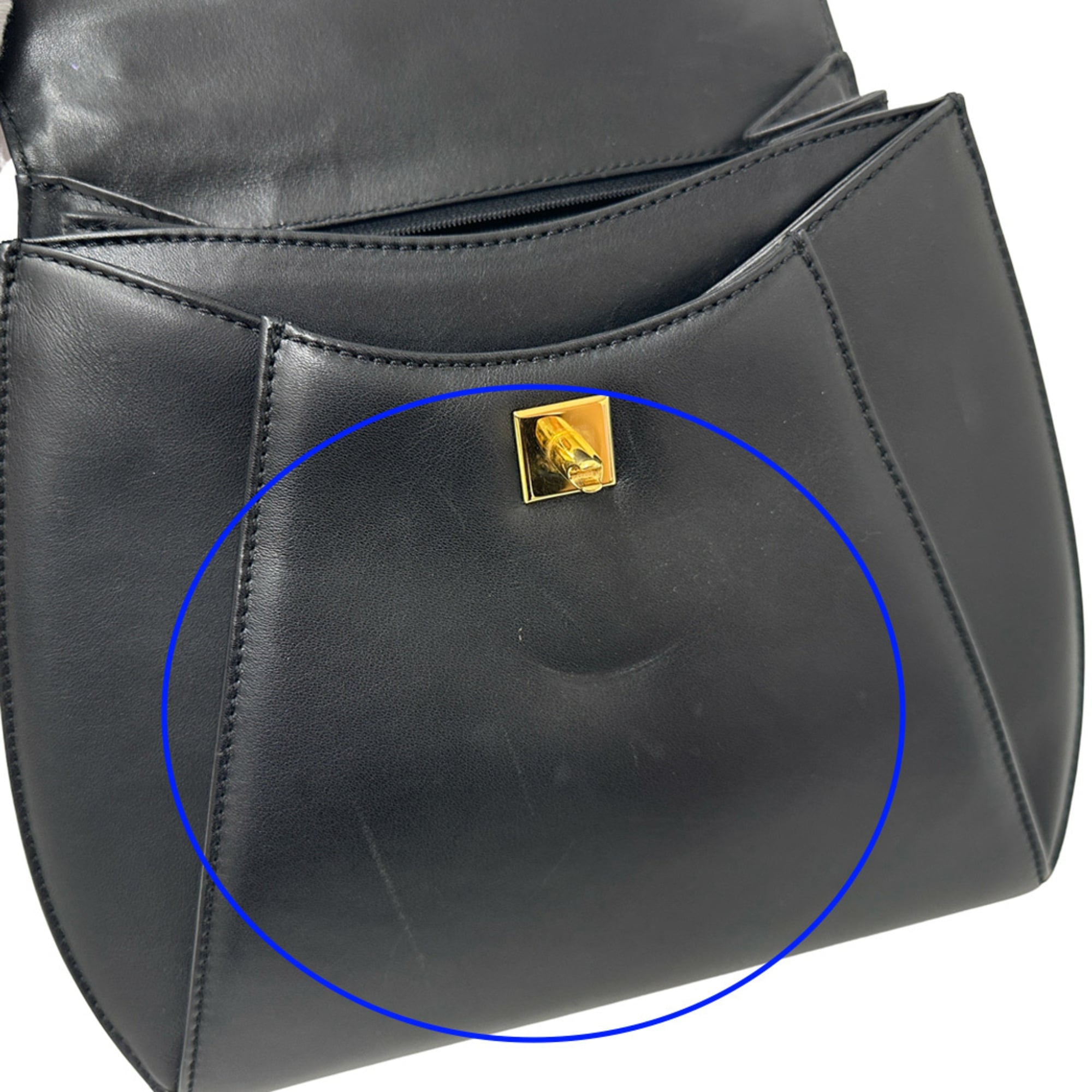 Cartier Black Leather Handbag Pouch (Pre-Owned)
