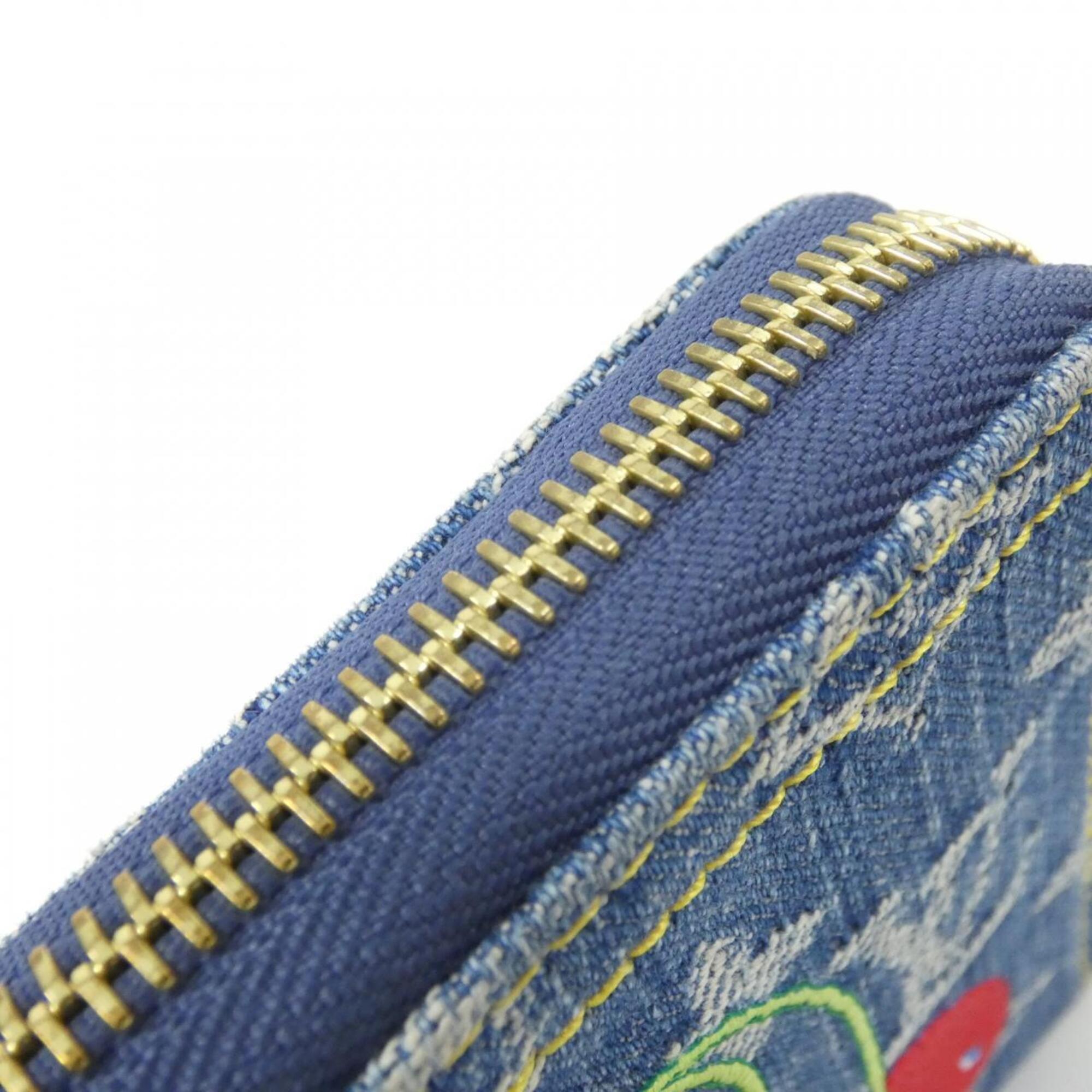 Louis Vuitton Monogram Denim Blue Denim Long Wallet (Bi-Fold) (Pre-Owned)