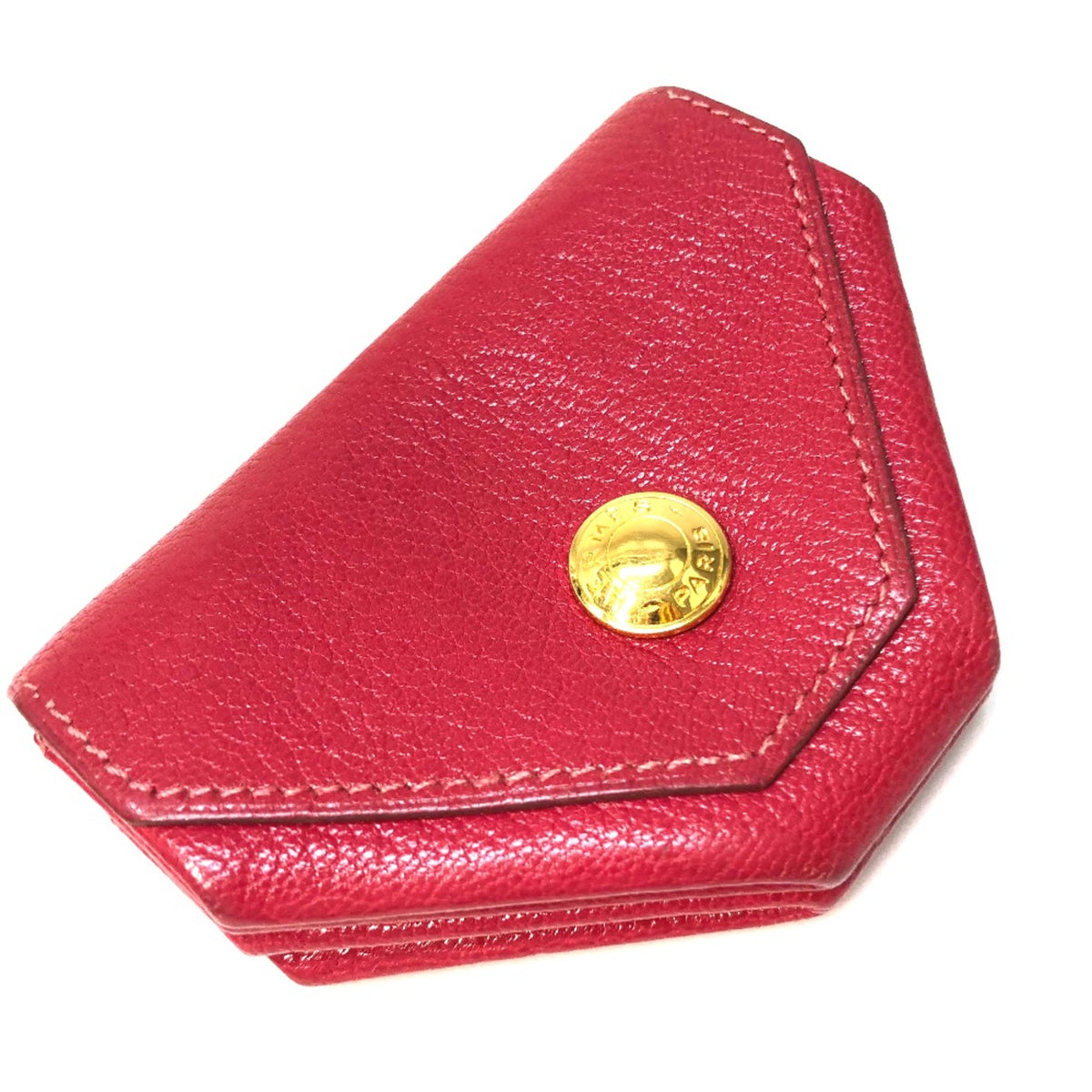 Hermes Pink Leather Coin Purse/Coin Case (Pre-Owned)
