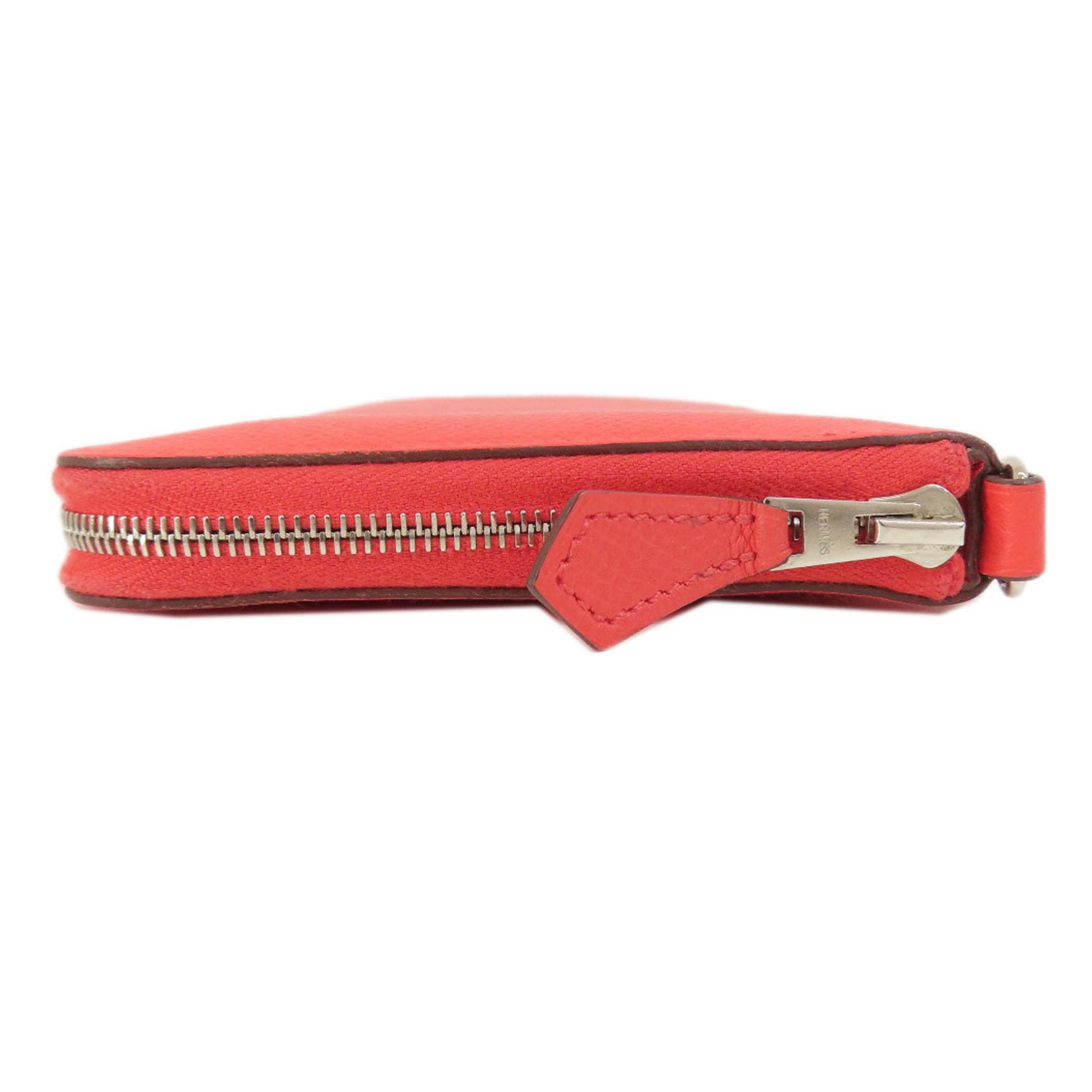 Hermes Red Color Epsom Leather Long Wallet (Bi-Fold) (Pre-Owned)