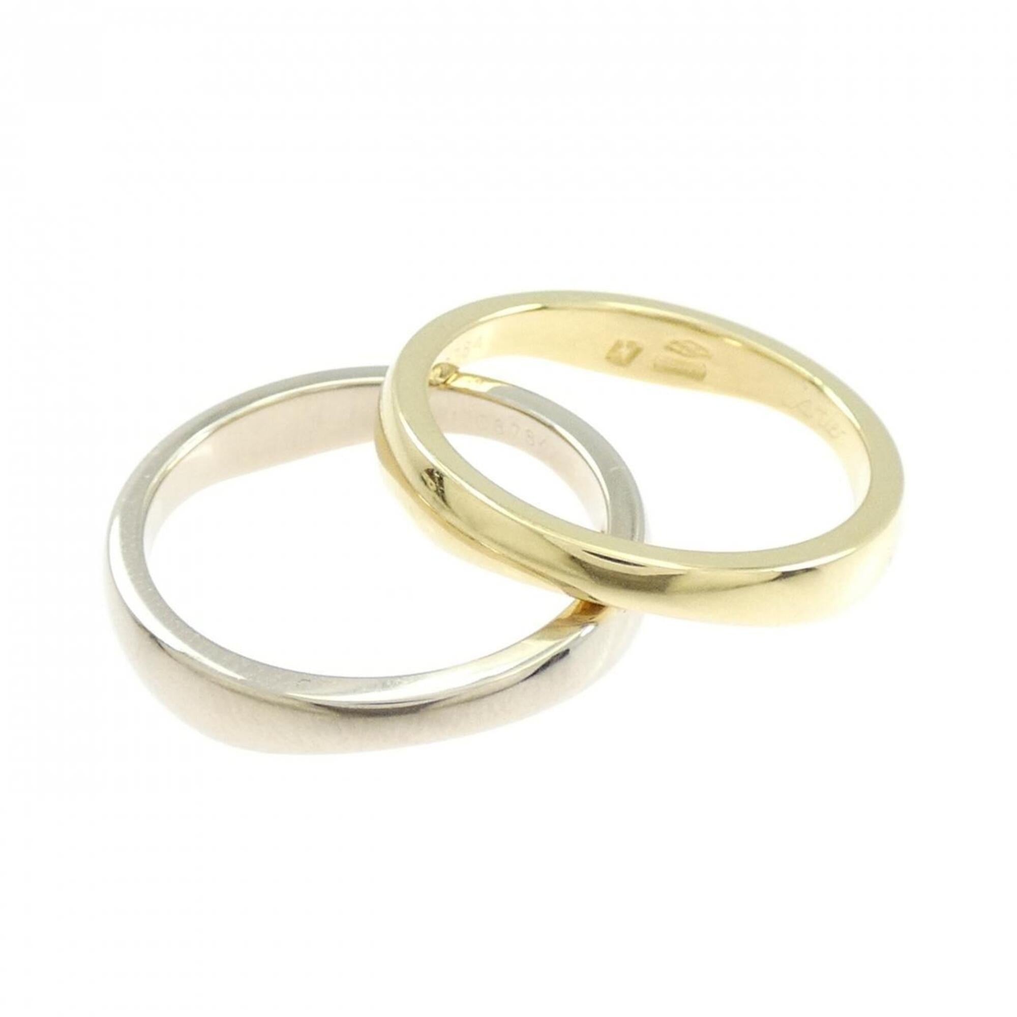 Cartier Yellow Gold (18K) White Gold (18K) Band Ring (Pre-Owned)