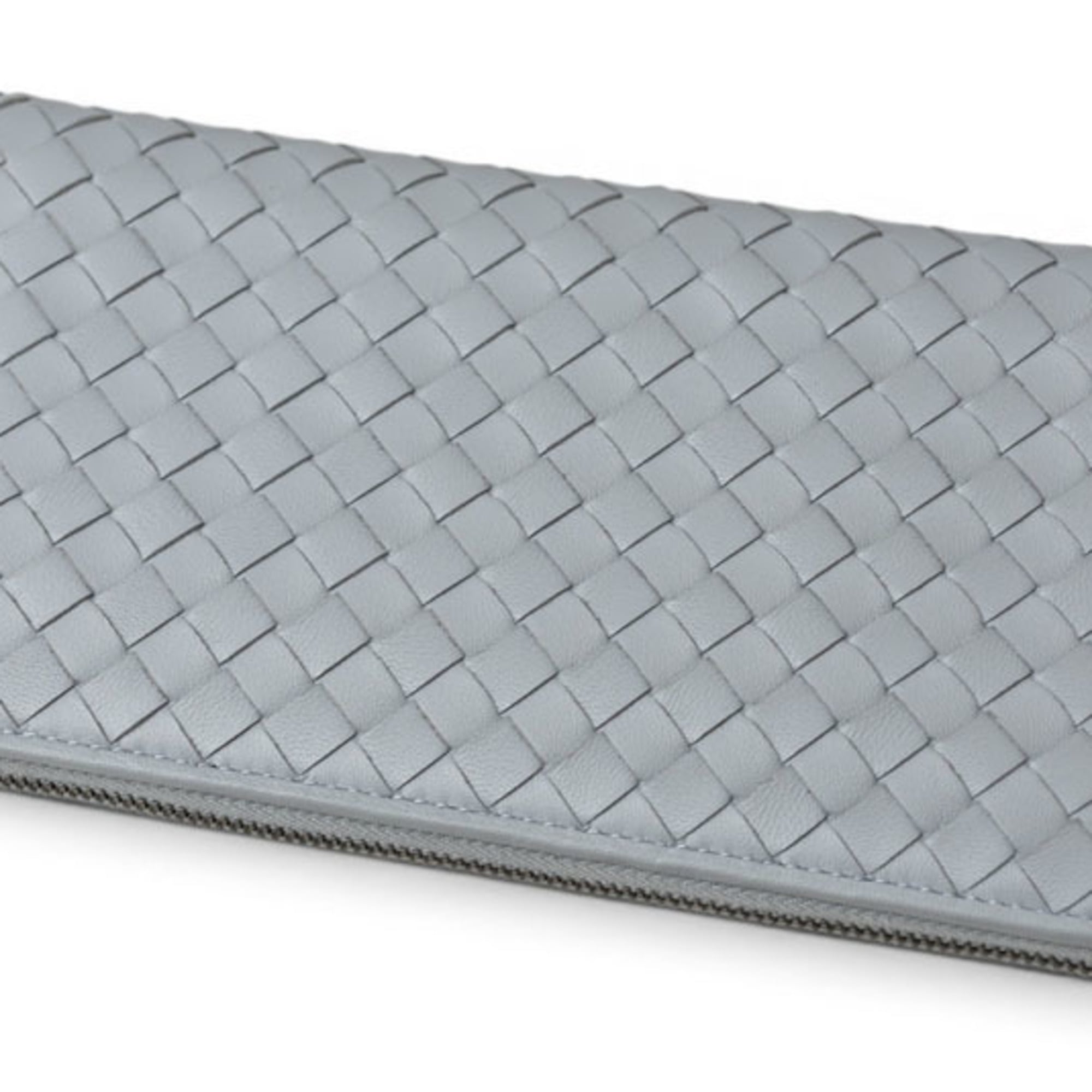 Bottega Veneta Intrecciato Blue Long Wallet (Bi-Fold) (Pre-Owned)