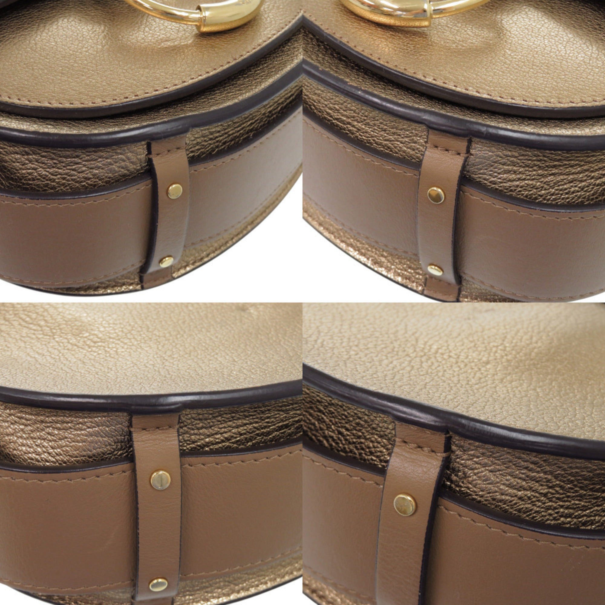 Chloé Gold Leather Shoulder Bag (Pre-Owned)