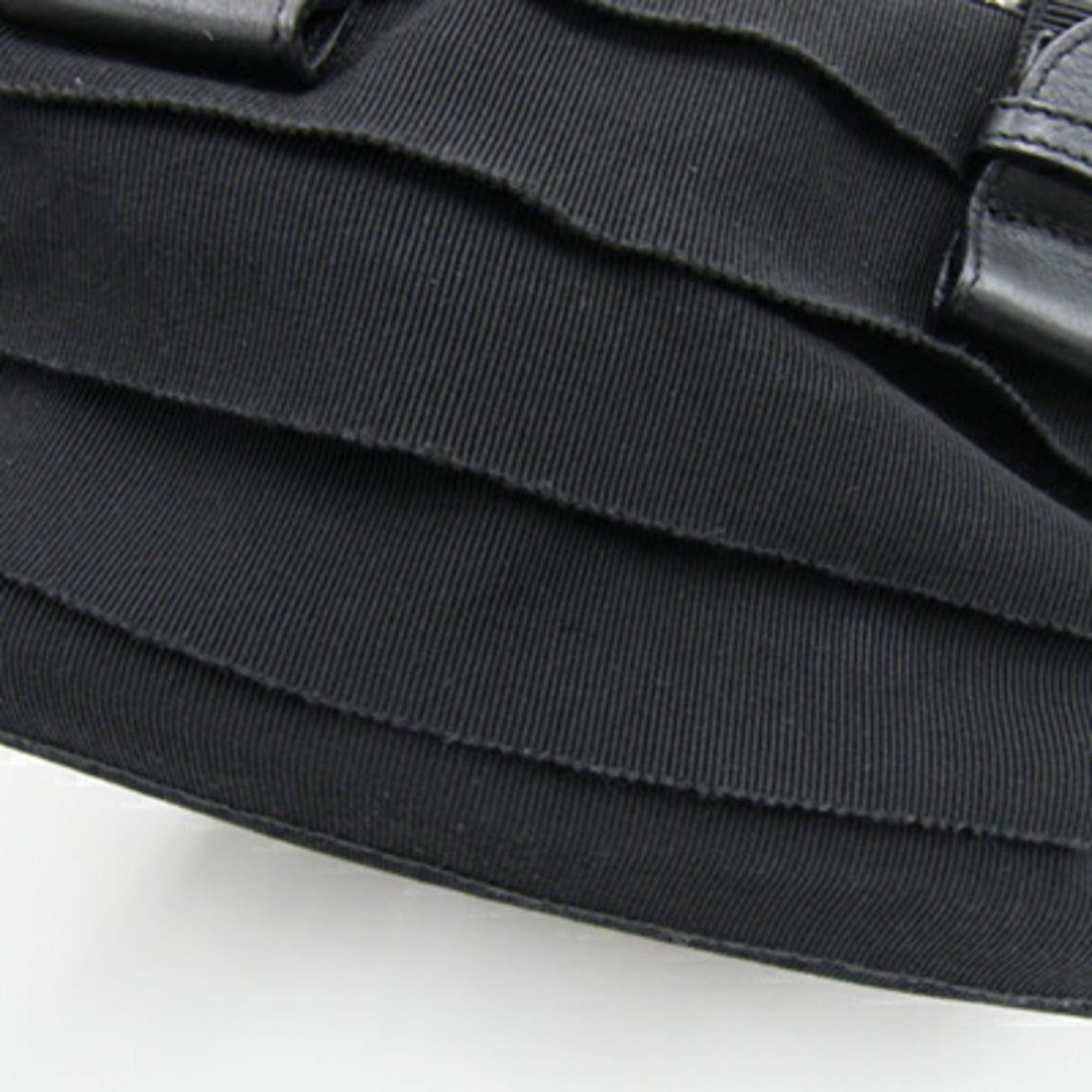 Salvatore Ferragamo Black Canvas Handbag (Pre-Owned)