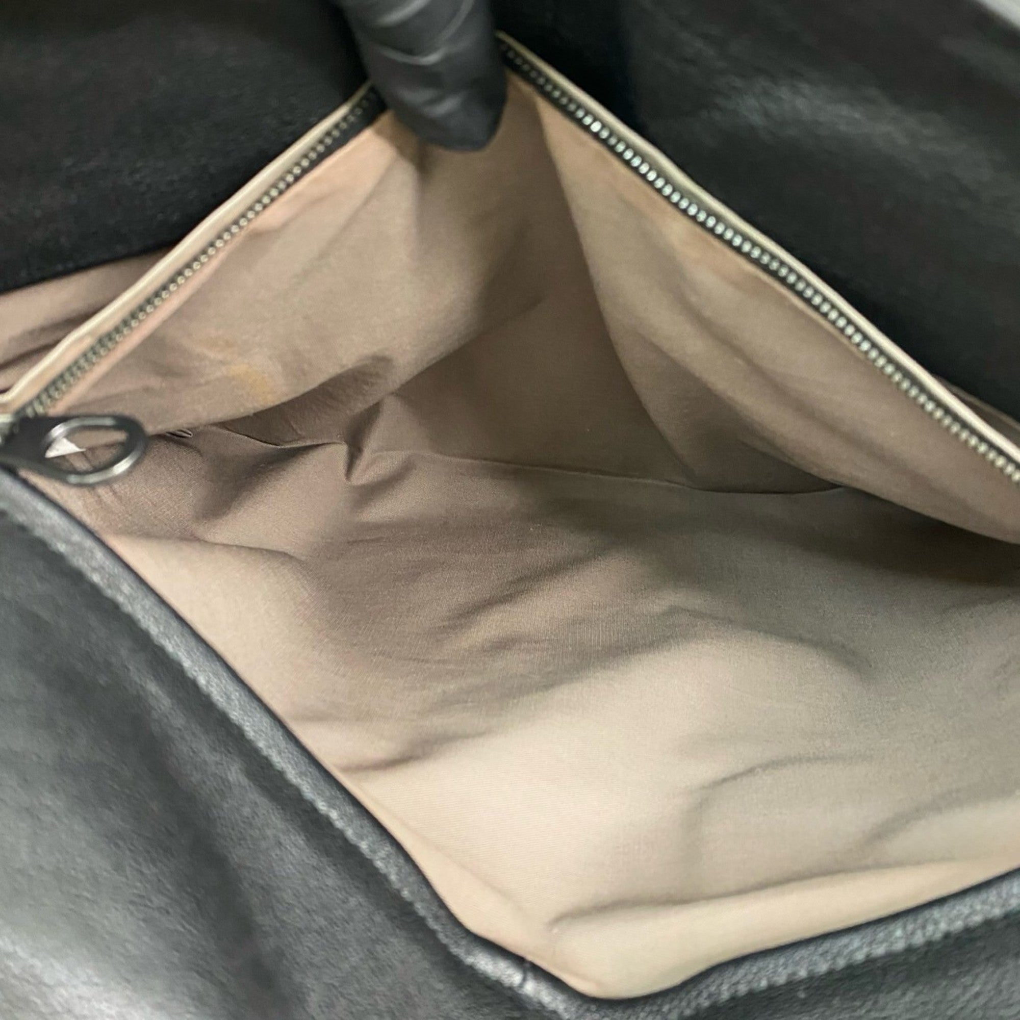 Bottega Veneta Black Leather Handbag Tote Bag (Pre-Owned)