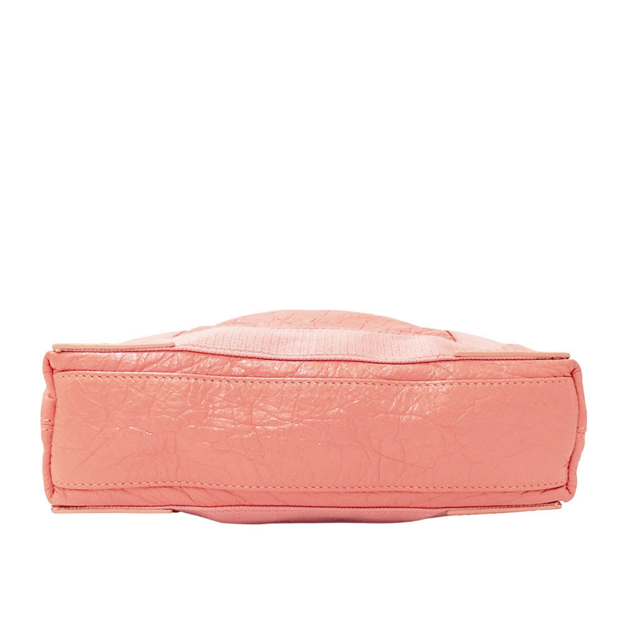 Balenciaga Salmon Pink Leather Handbag Shoulder Bag (Pre-Owned)