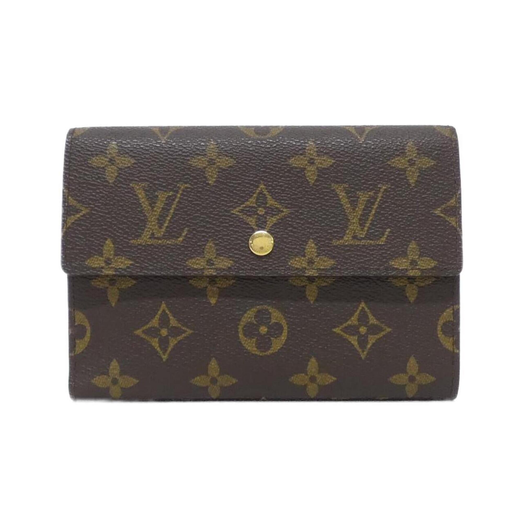 Louis Vuitton Brown Coated Canvas Middle Wallet (Tri-Fold) (Pre-Owned)