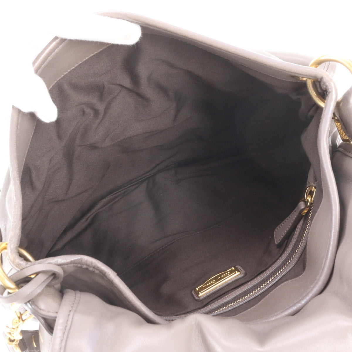 Miu Miu Brown Leather Handbag Shoulder Bag Tote Bag (Pre-Owned)