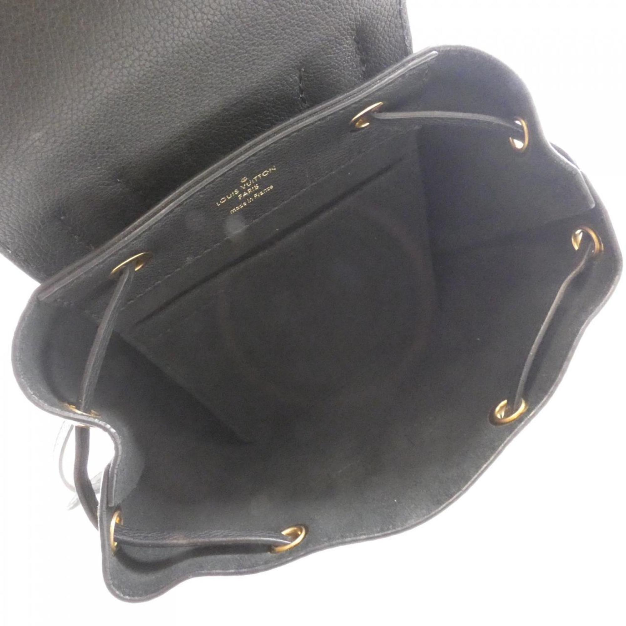 Louis Vuitton Black Leather Backpack (Pre-Owned)