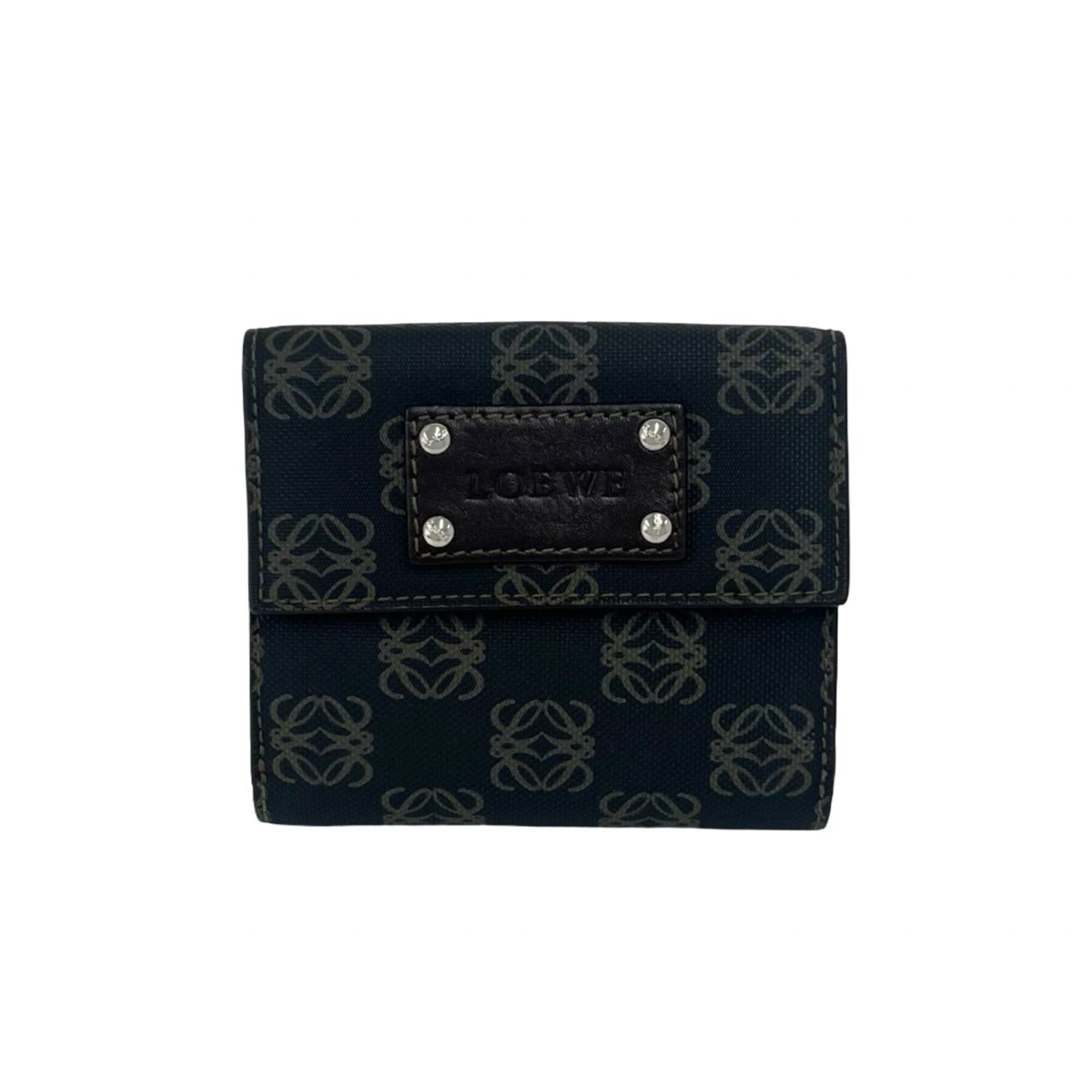 Loewe Brown Leather Pvc Wallet (Bi-Fold) (Pre-Owned)