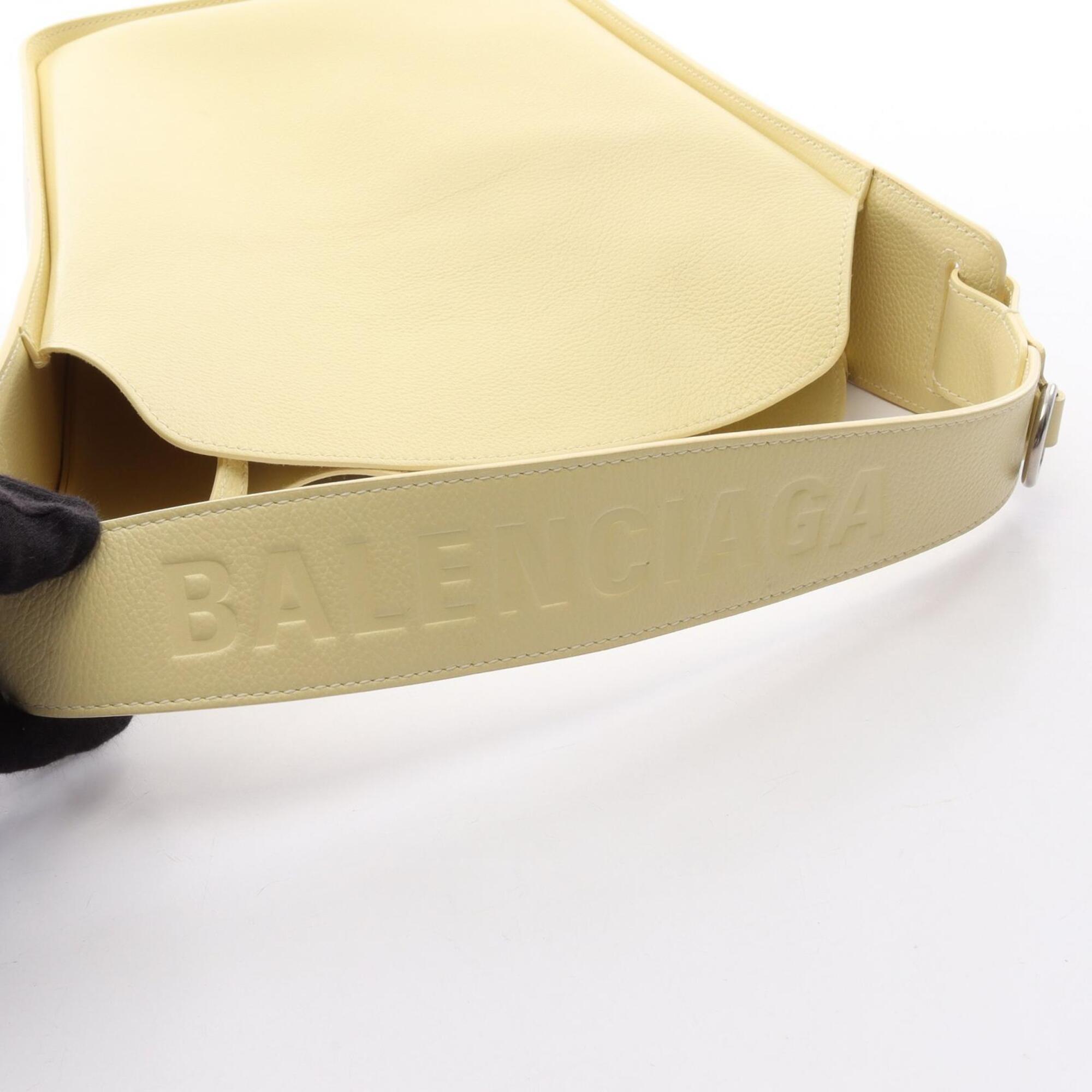 Balenciaga Yellow Leather Handbag Pouch Shoulder Bag (Pre-Owned)