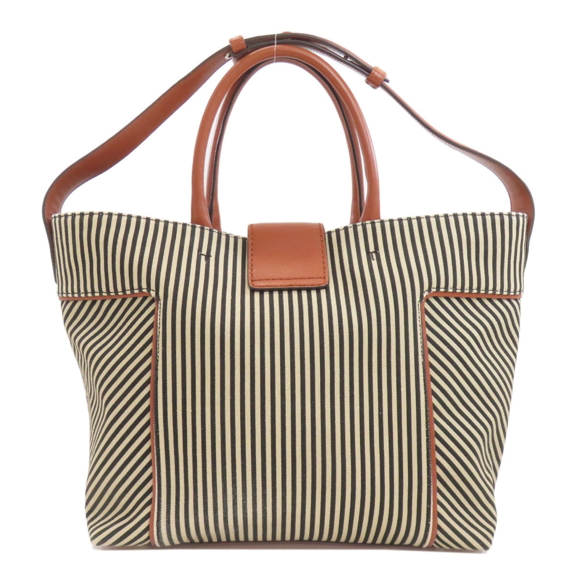 Tod's Brown Canvas Tote Bag (Pre-Owned)
