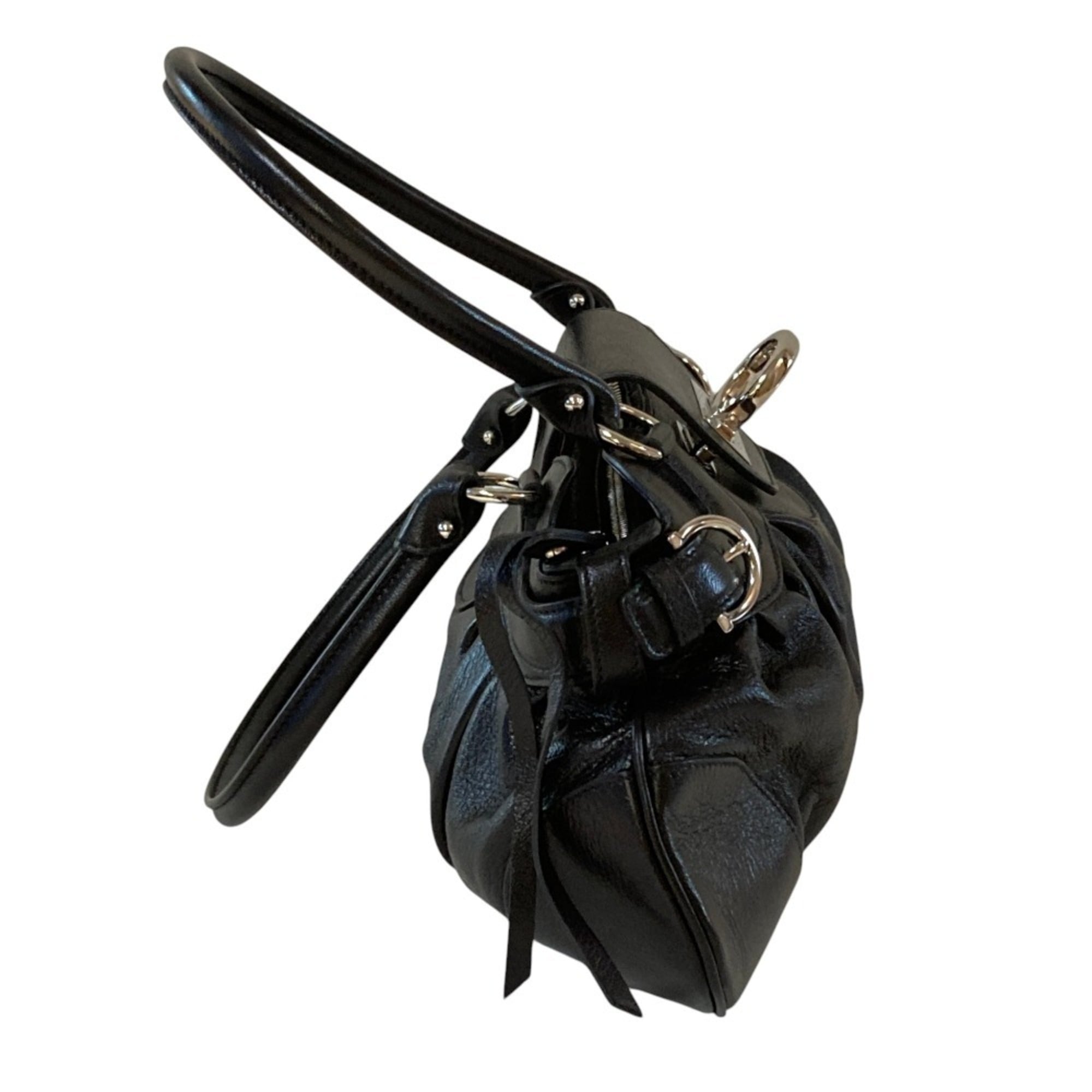 Salvatore Ferragamo Black Leather Handbag (Pre-Owned)