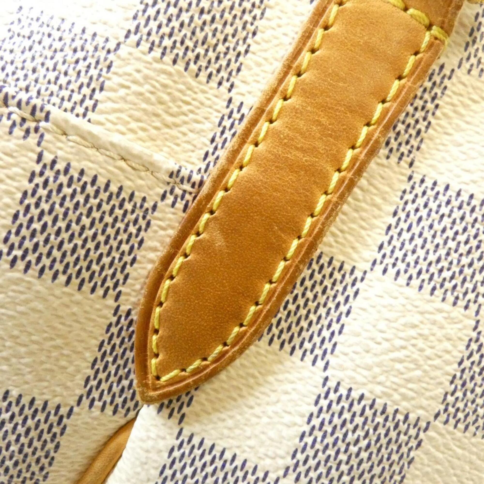 Louis Vuitton Azur White Coated Canvas Handbag (Pre-Owned)