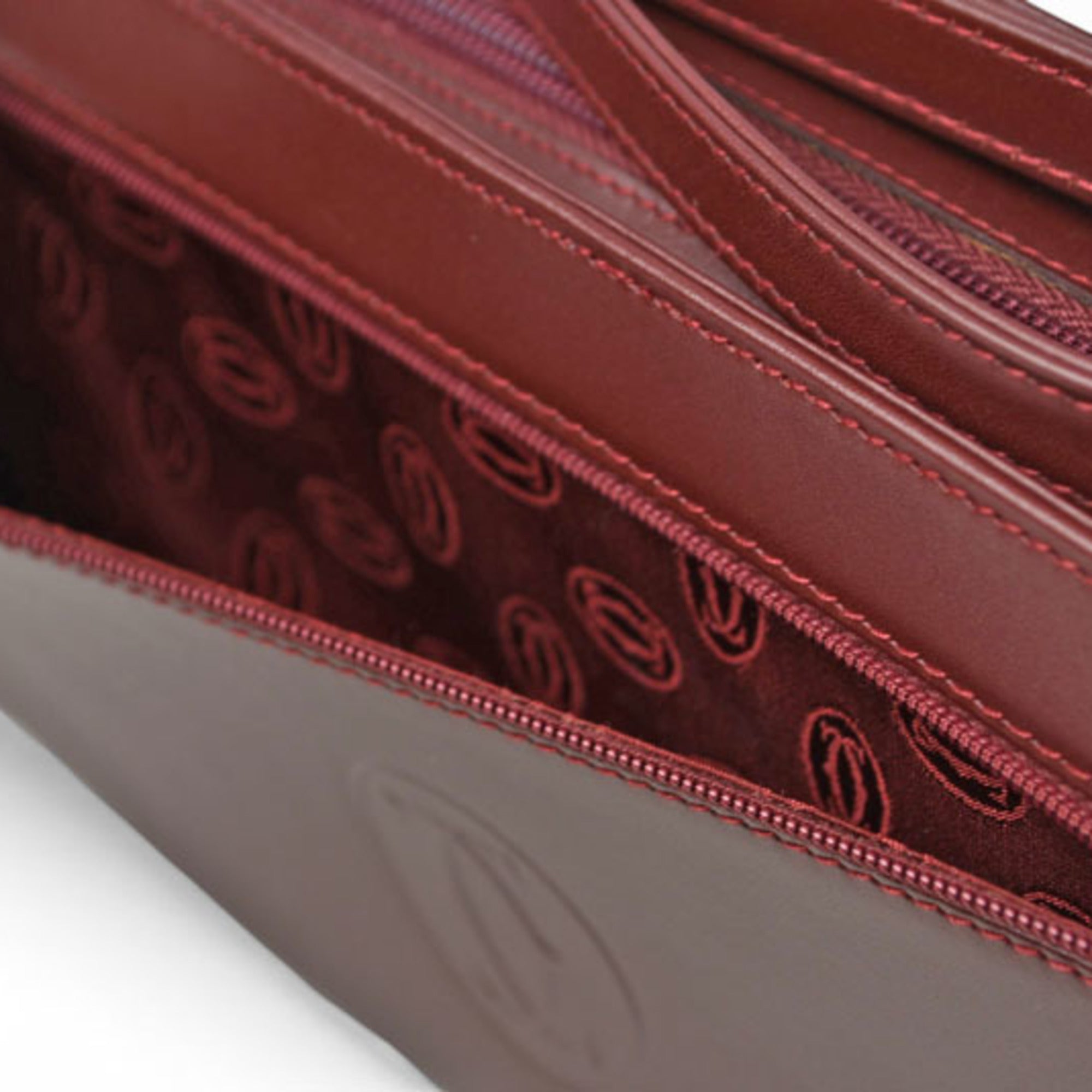 Cartier Must Bordeaux Clutch Bag (Pre-Owned)