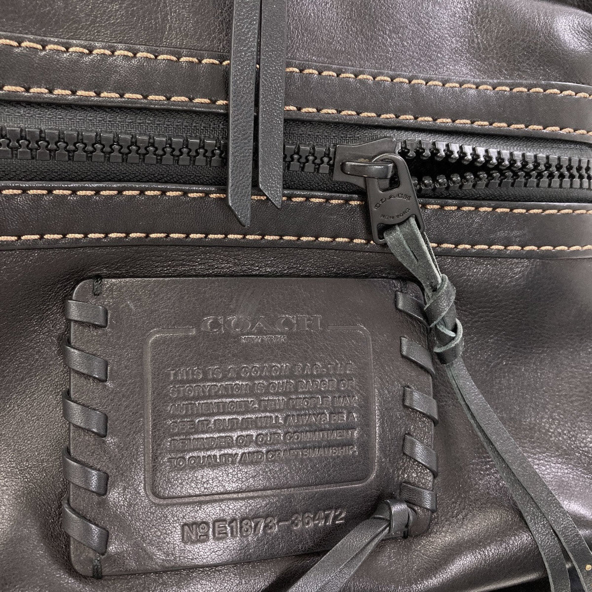 Coach Black Leather Backpack (Pre-Owned)