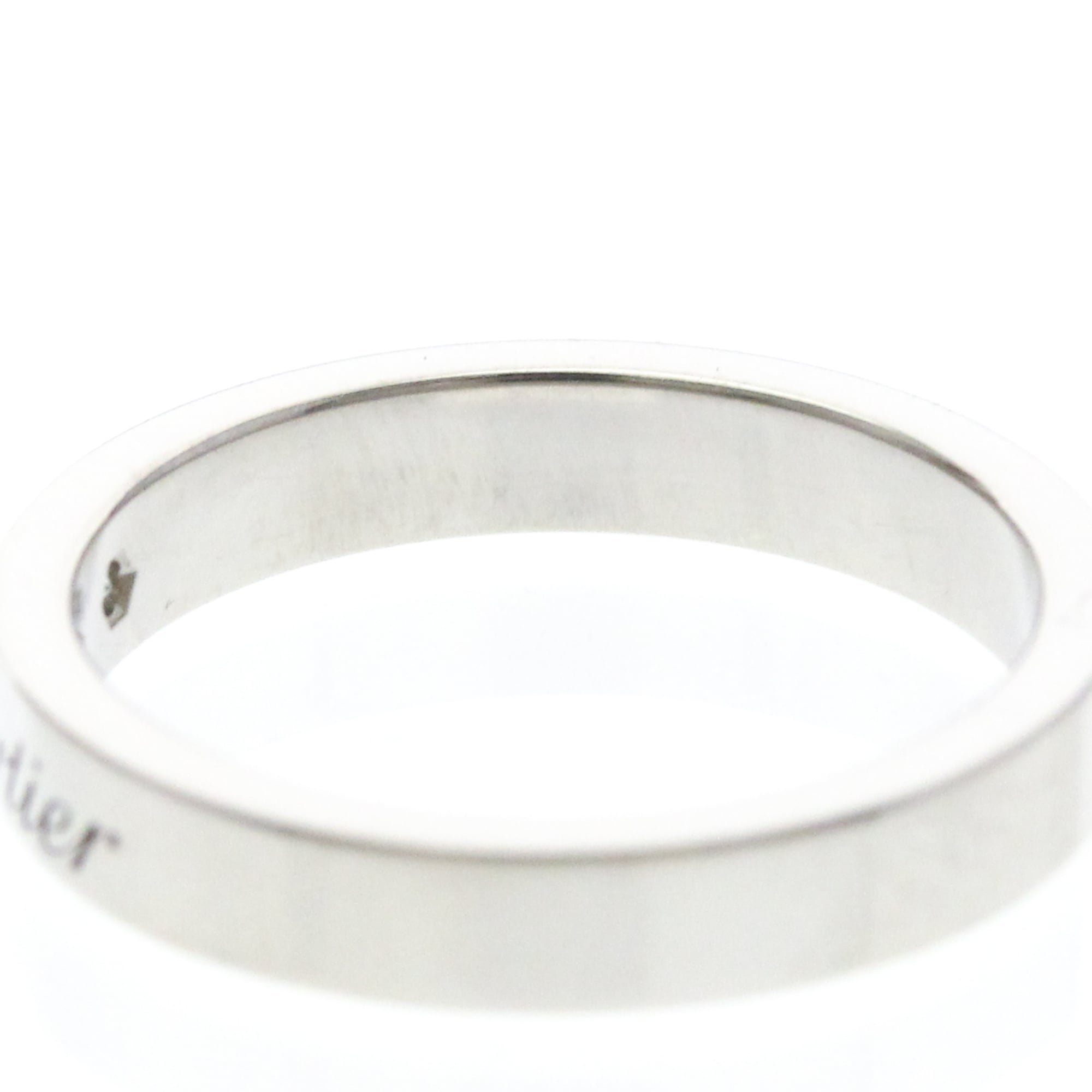 Cartier Band Ring Platinum / Diamond Silver Platinum Ring Jewelry (Pre-Owned)