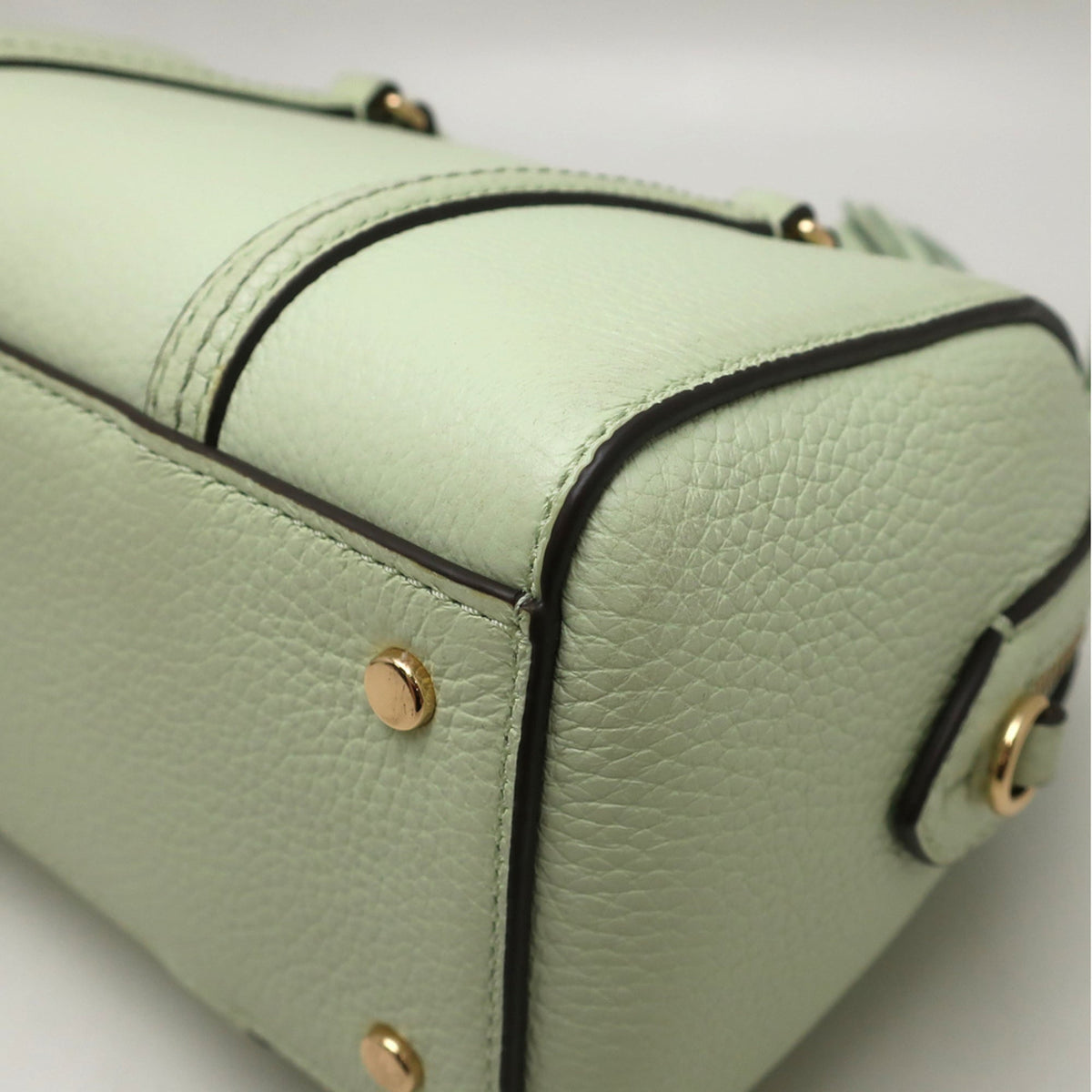 Tory Burch Green Leather Boston Bag (Pre-Owned)