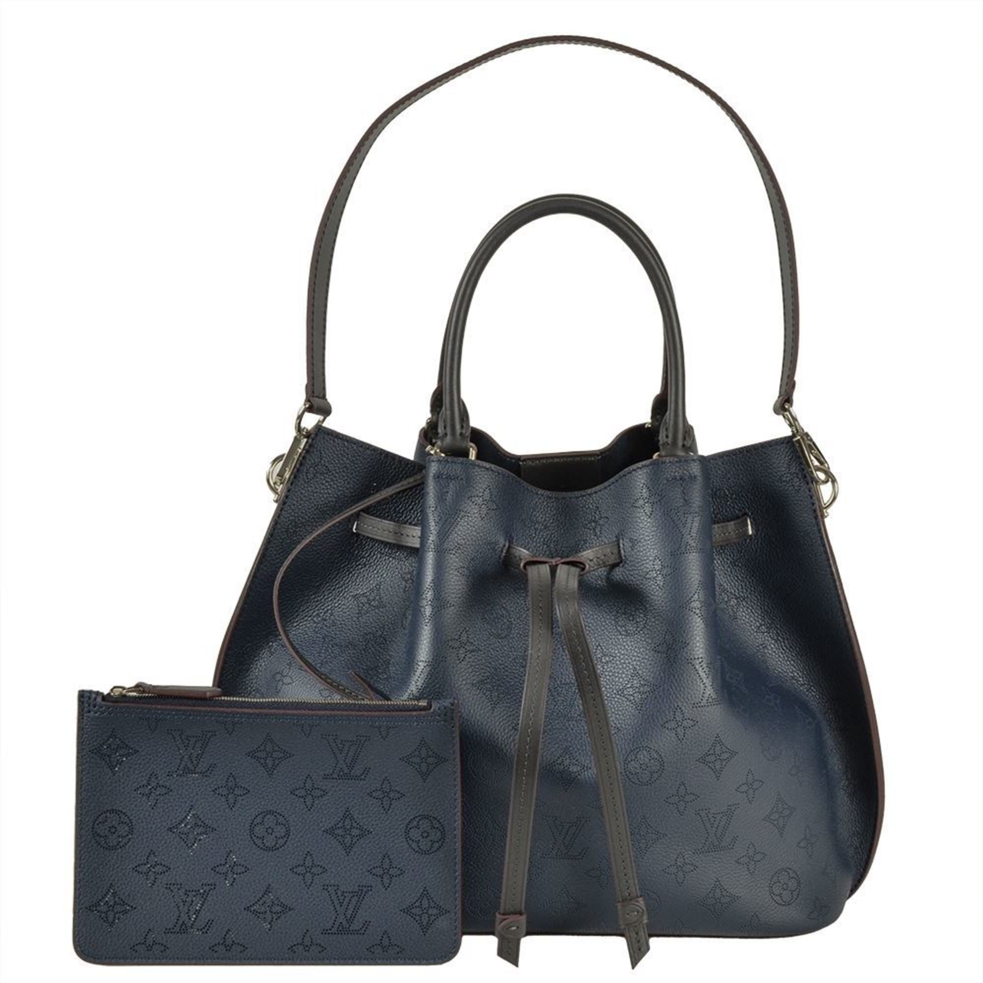 Louis Vuitton Navy Navy Blue Mahina Leather Shoulder Bag (Pre-Owned)
