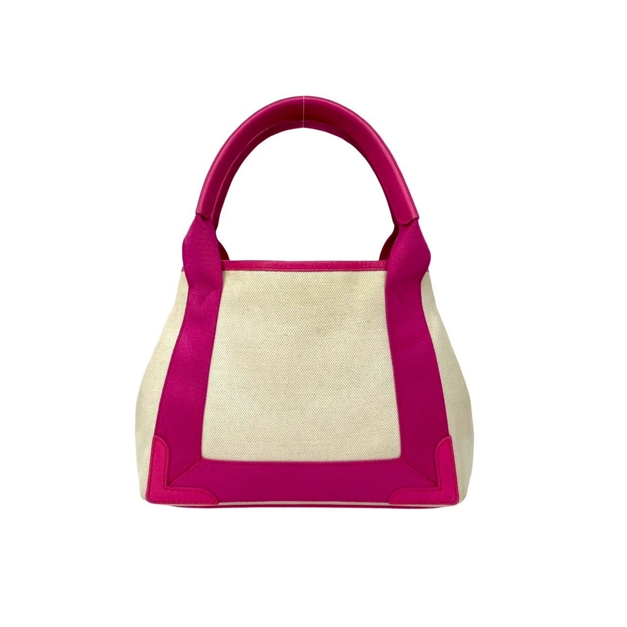Balenciaga Ivory Pink Canvas Leather Handbag Pouch Shoulder Bag (Pre-Owned)