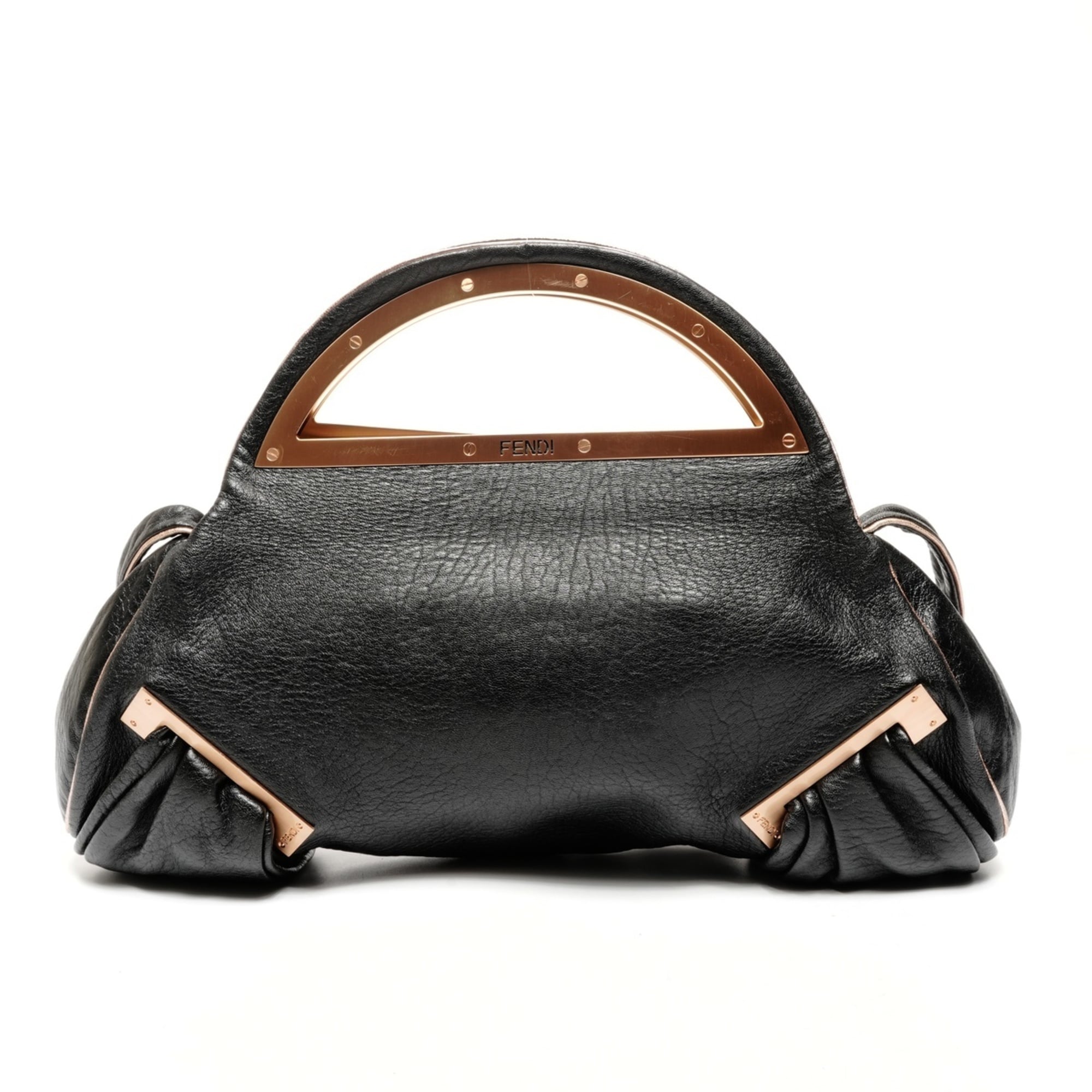 Fendi Black Leather Shoulder Bag (Pre-Owned)
