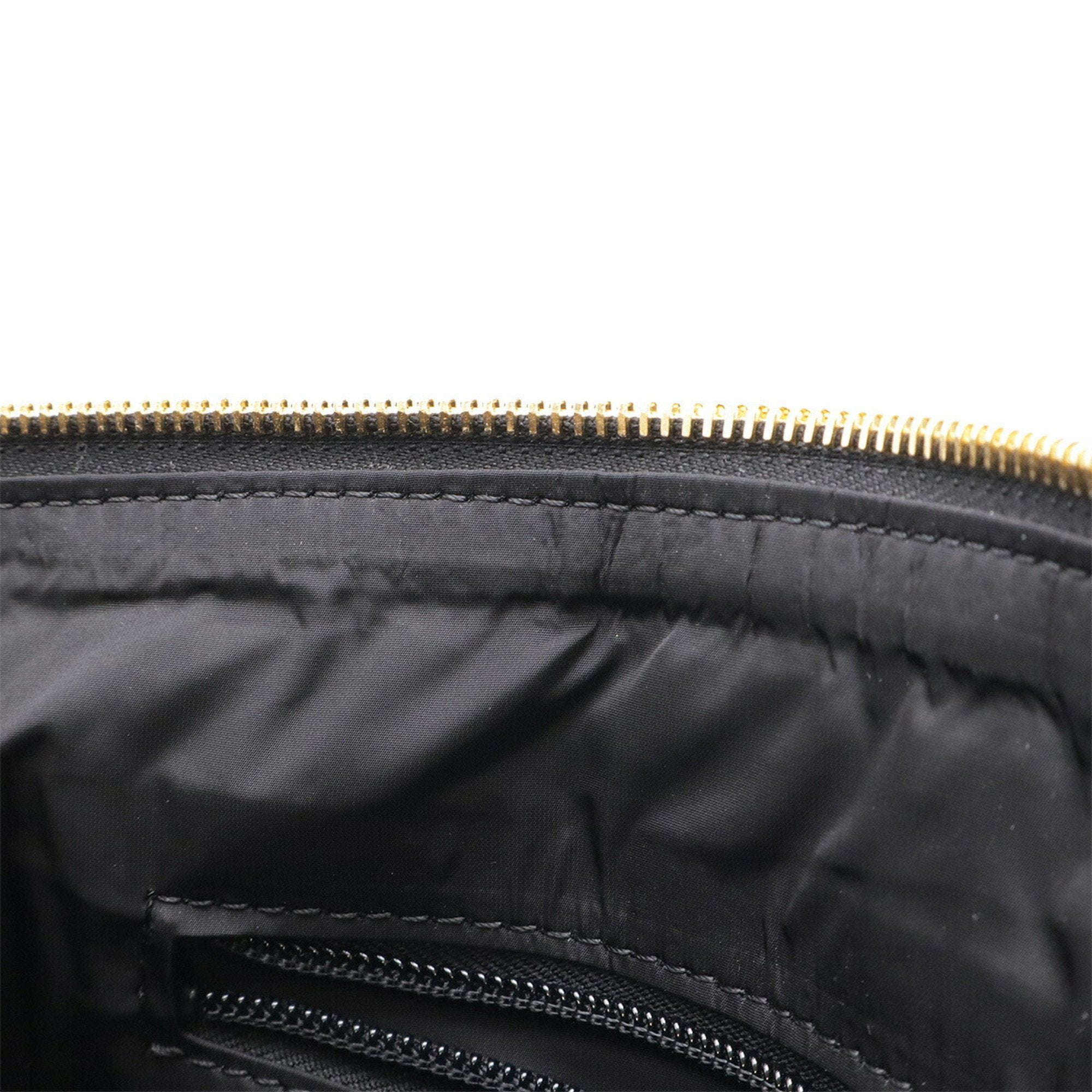 Versace Black Nylon Shoulder Bag Tote Bag (Pre-Owned)