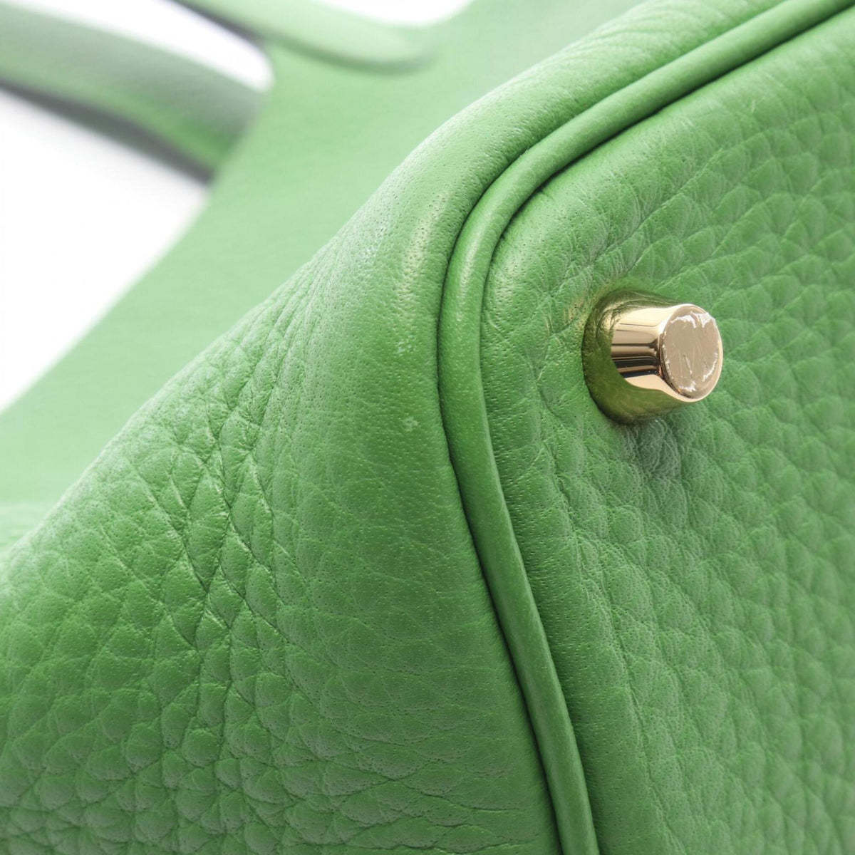 Hermes Green Taurillon Clemence Leather Handbag (Pre-Owned)