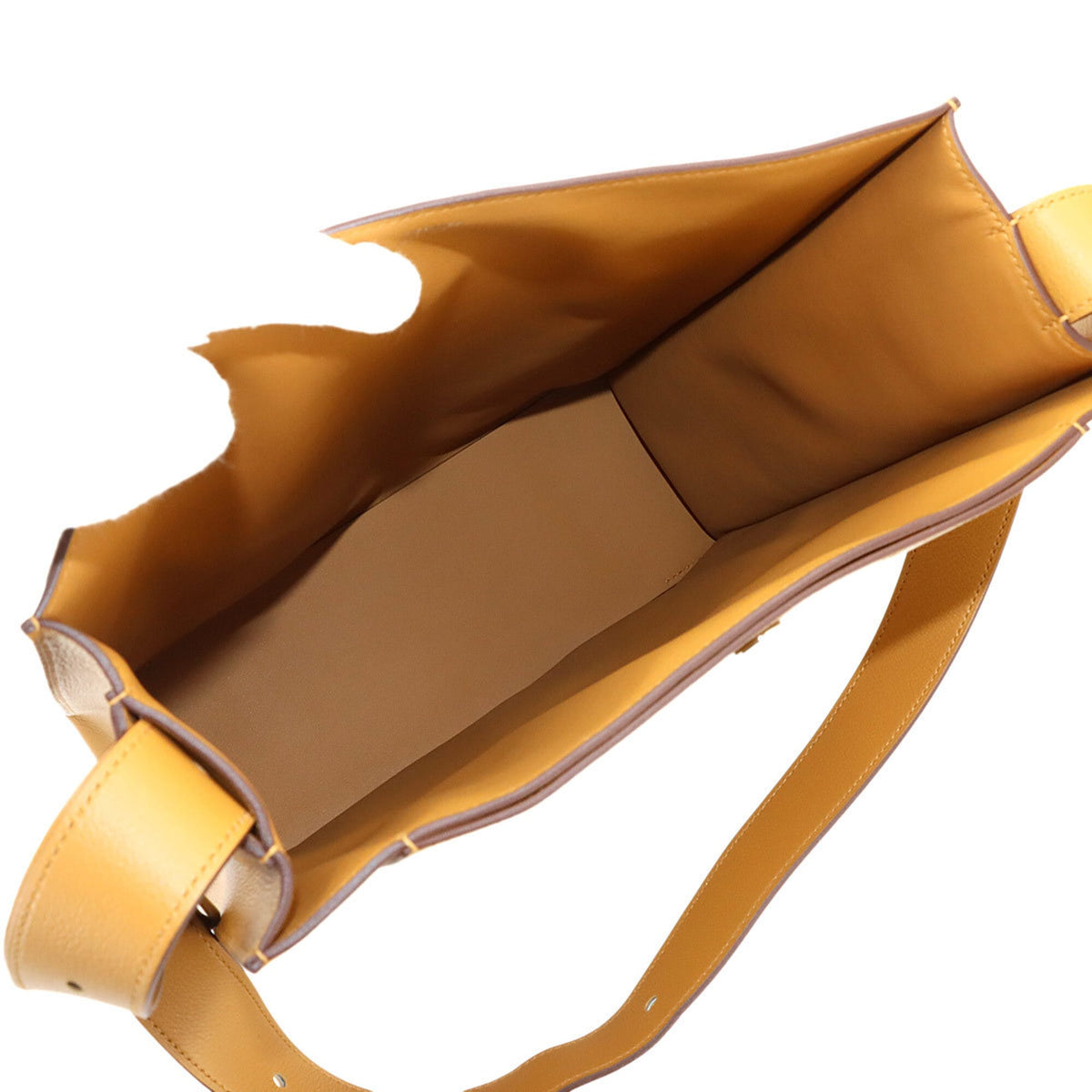 Hermes Brown Caramel Leather Handbag Tote Bag (Pre-Owned)