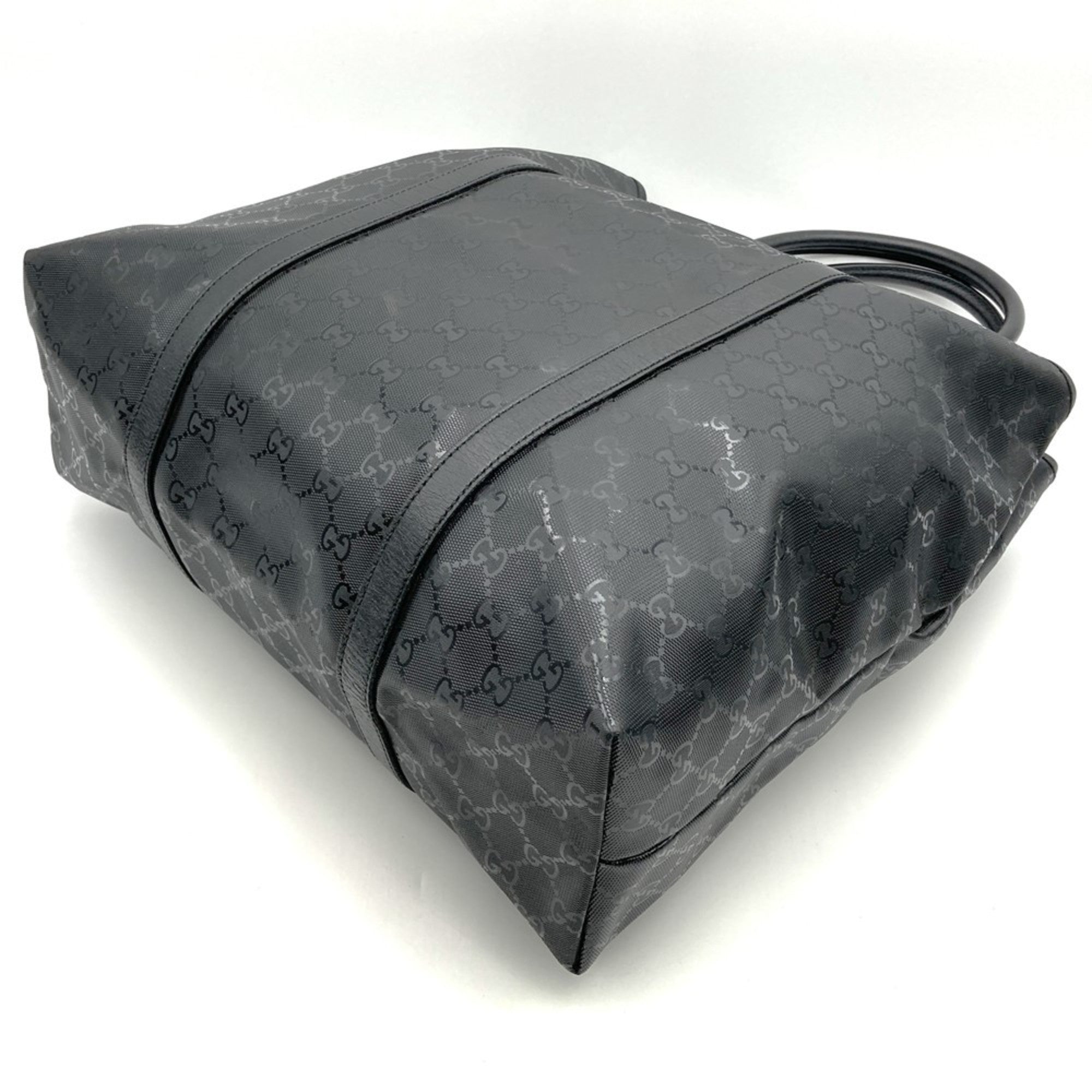 Gucci Gg Imprimé Black Gg Imprimé Tote Bag (Pre-Owned)