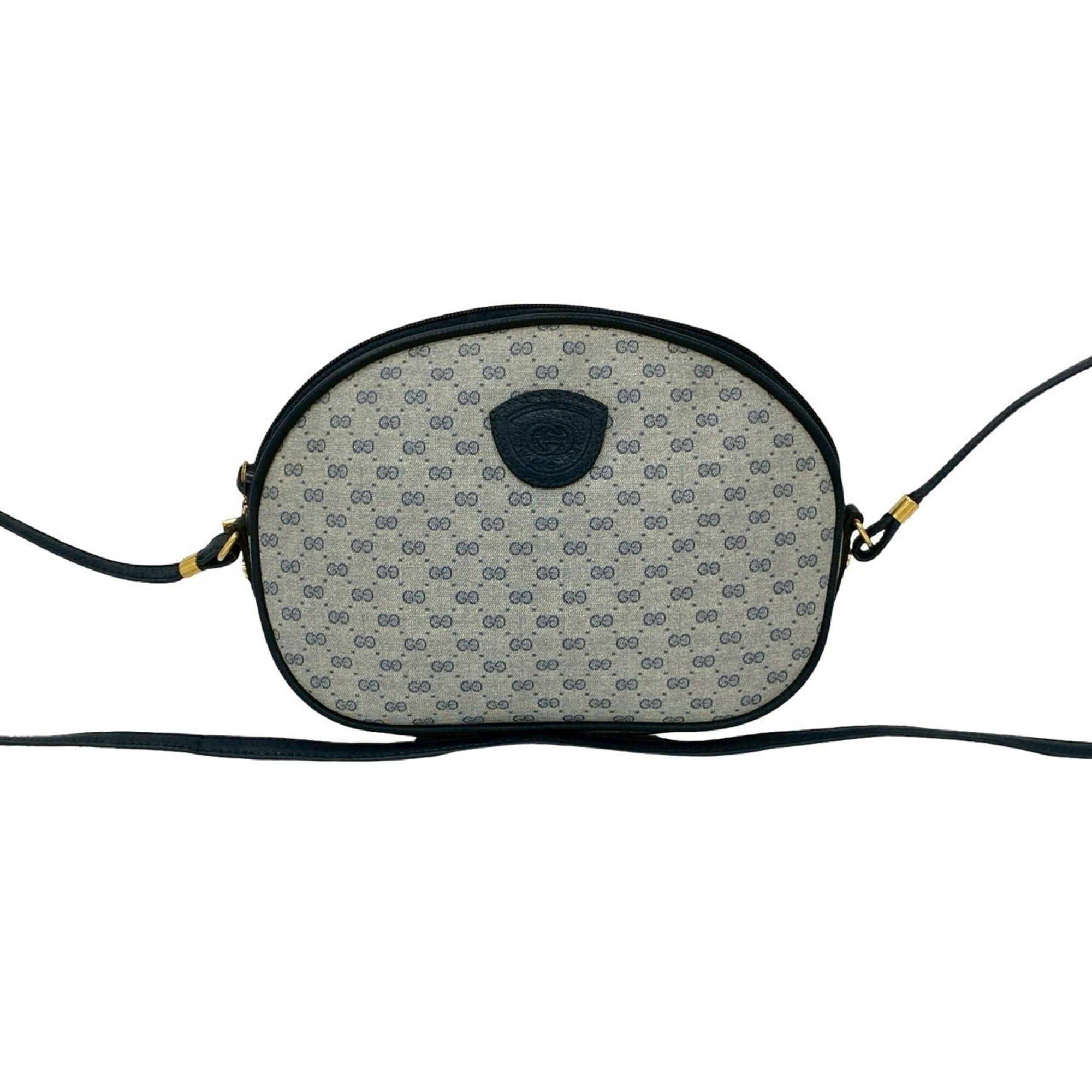 Gucci Navy Leather Pvc Pochette Shoulder Bag (Pre-Owned)