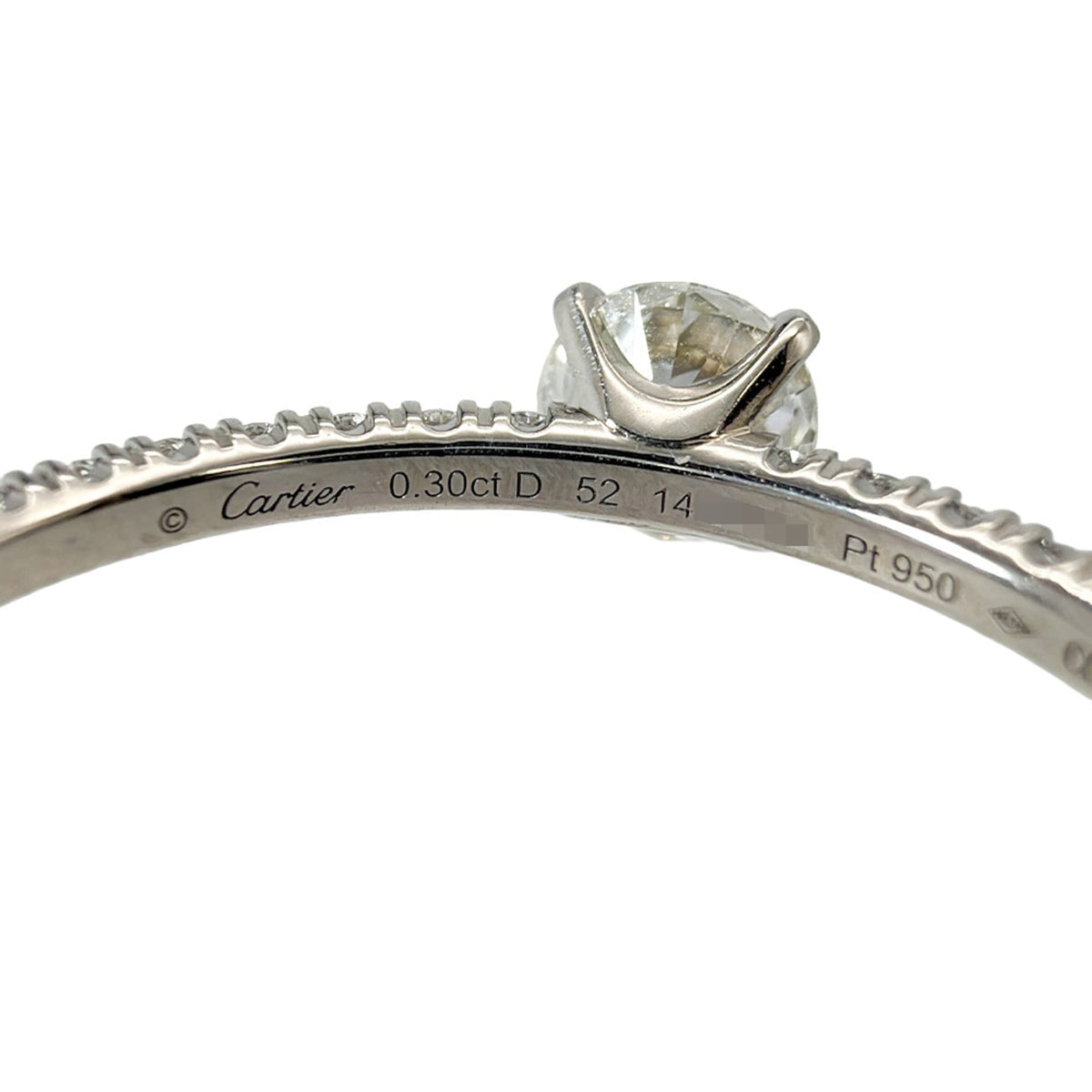 Cartier Platinum Platinum 950 Band Ring (Pre-Owned)