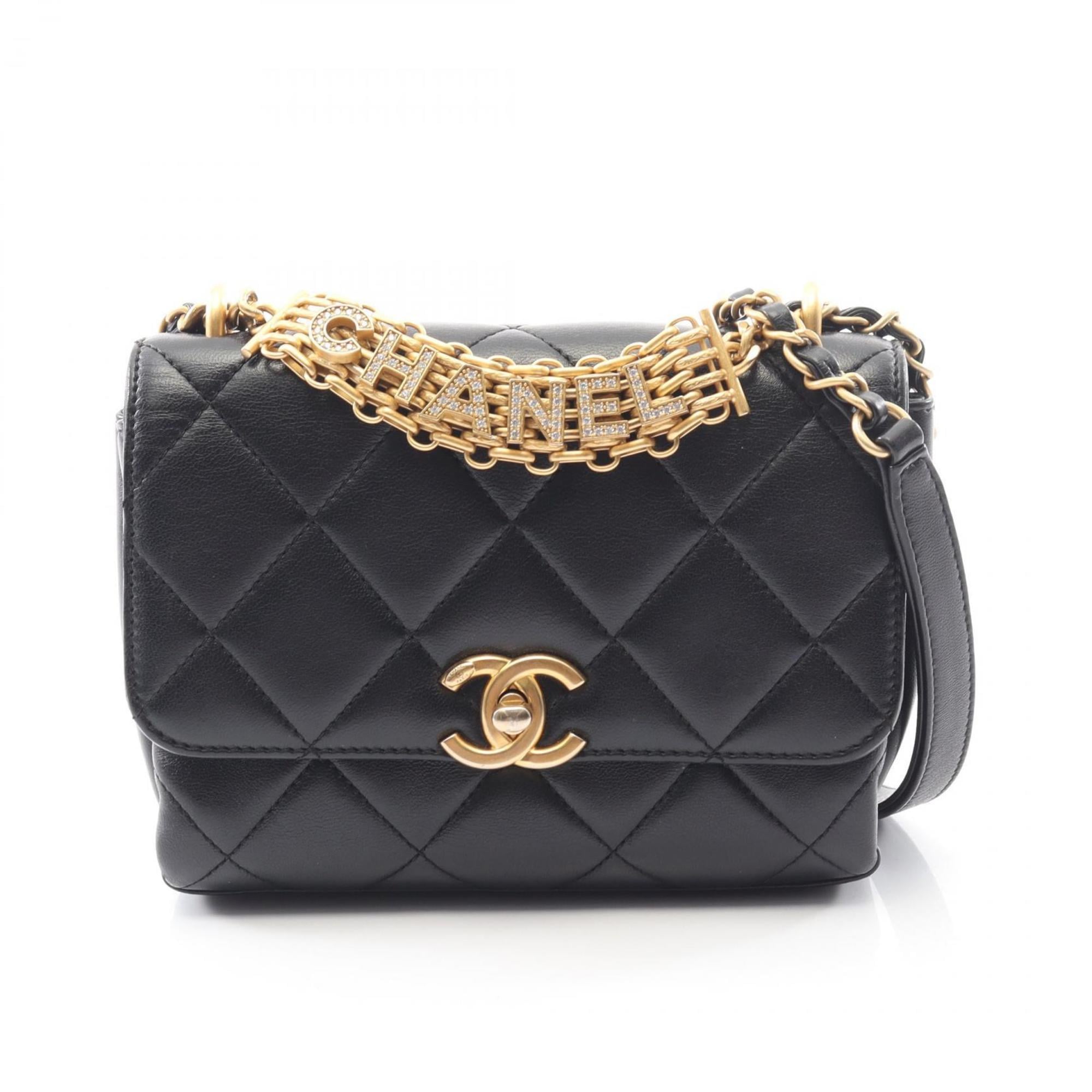 Chanel Black Leather Shoulder Bag (Pre-Owned)