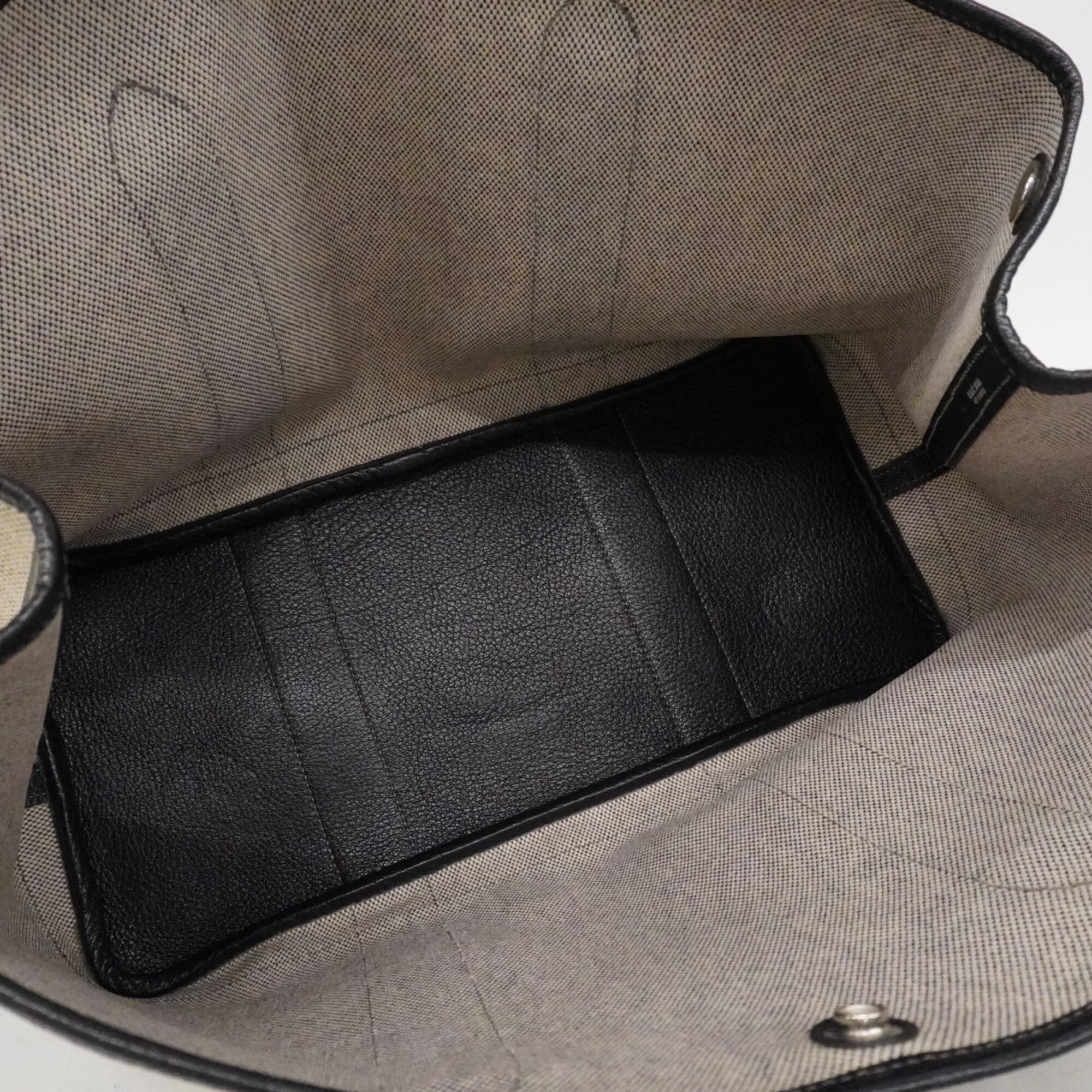 Hermes Black Toile H Tote Bag (Pre-Owned)