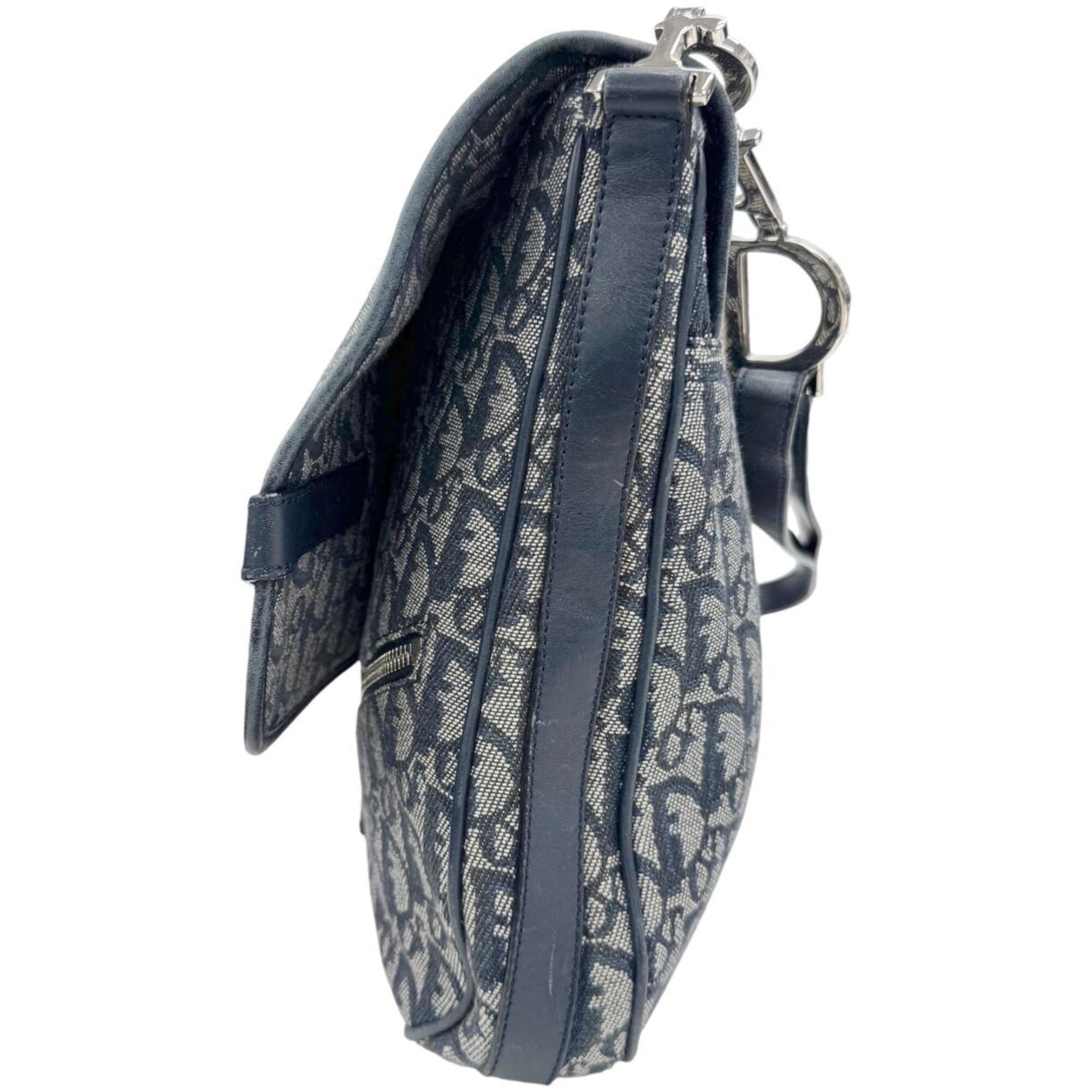 Christian Dior Blue Canvas Shoulder Bag (Pre-Owned)