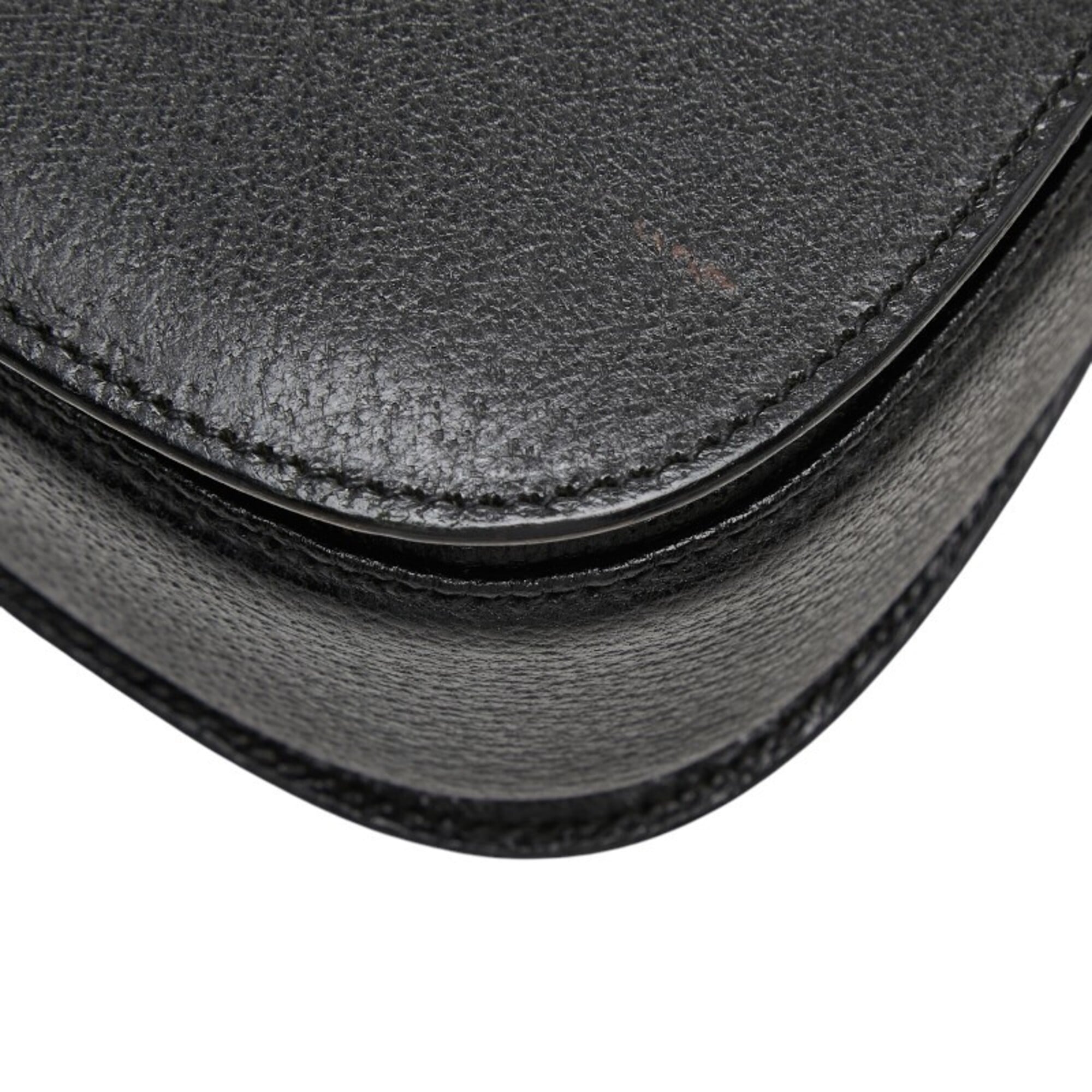 Gucci Black Leather Handbag Shoulder Bag (Pre-Owned)