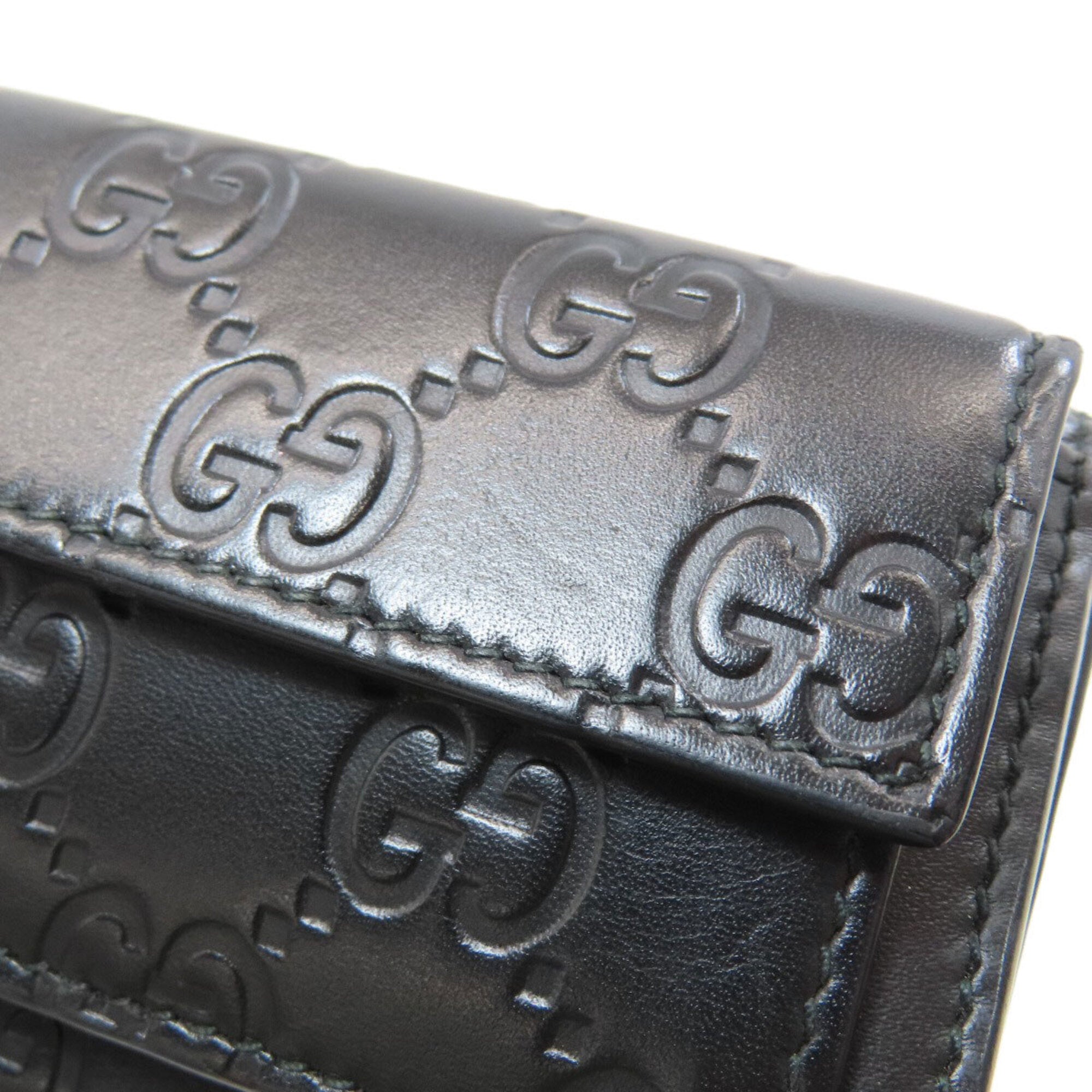 Gucci Black Leather Wallet (Tri-Fold) (Pre-Owned)