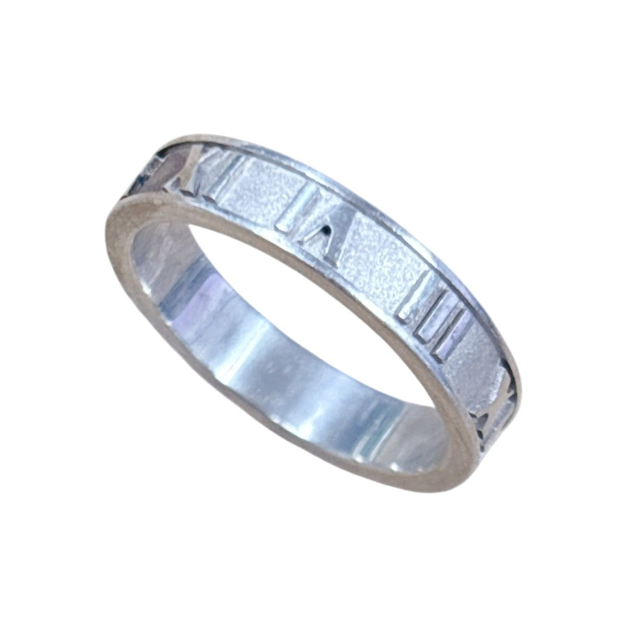 Tiffany Atlas Silver 925 Band Ring (Pre-Owned)