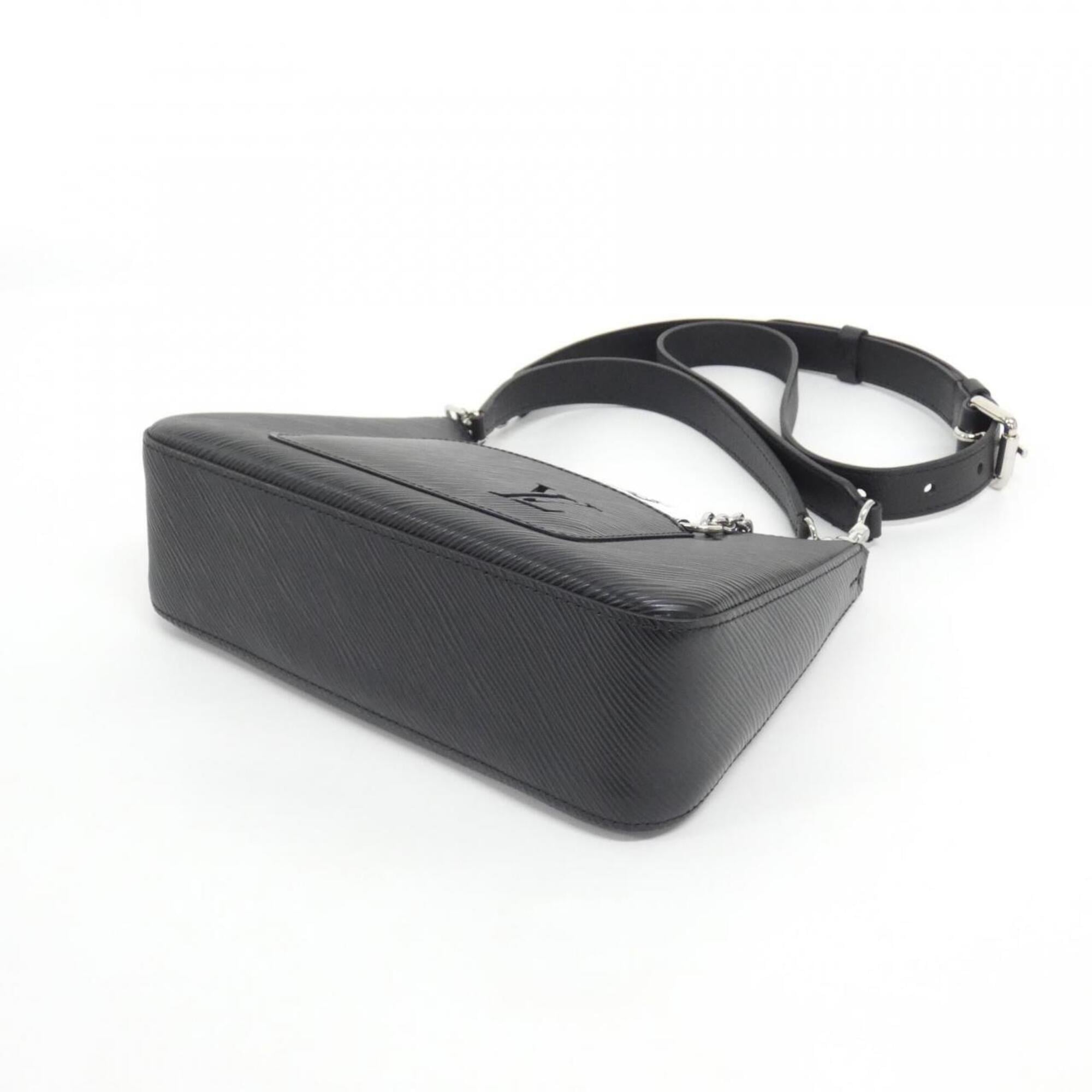 Louis Vuitton Black Leather Pouch Shoulder Bag (Pre-Owned)