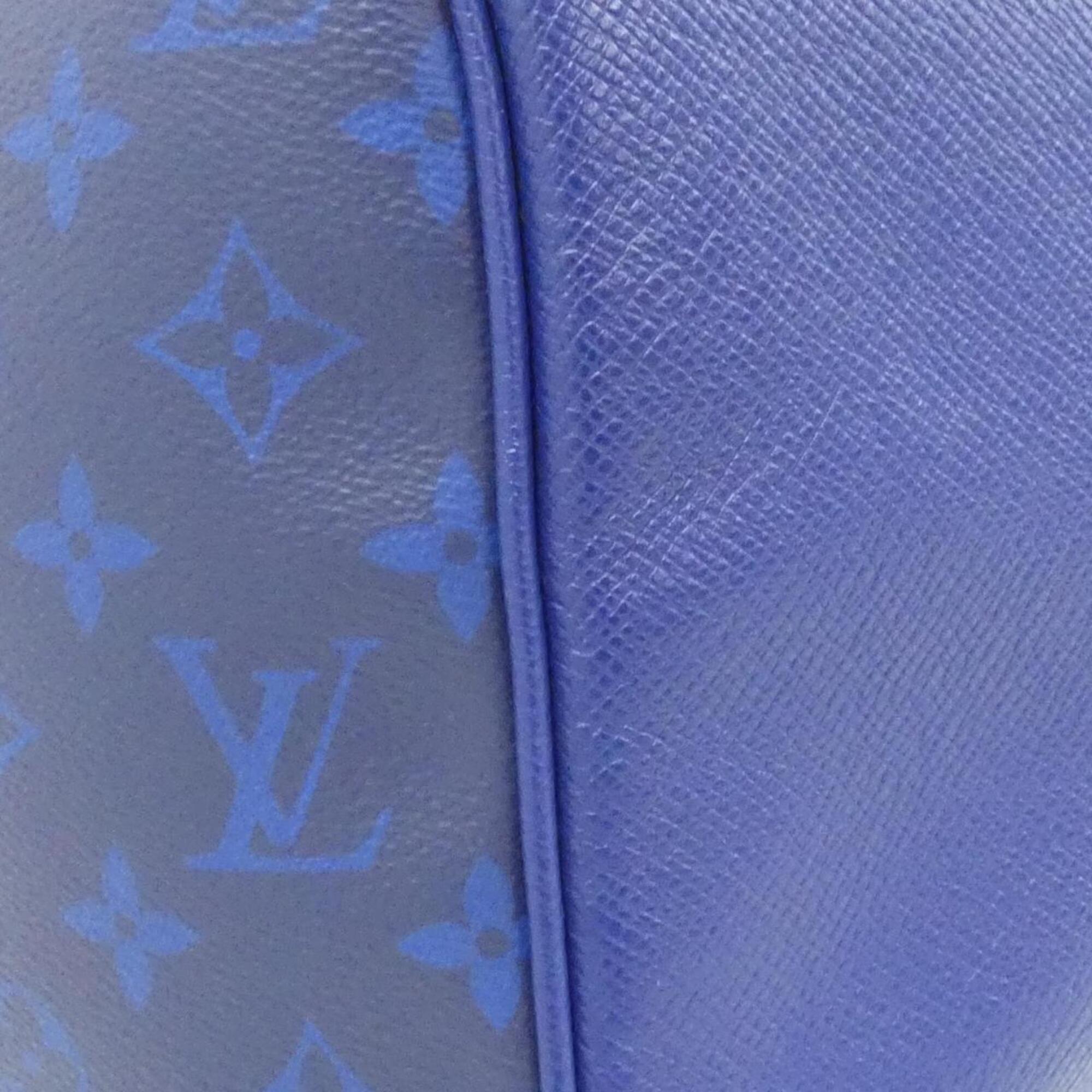 Louis Vuitton Cobalt Coated Canvas Leather Boston Bag (Pre-Owned)