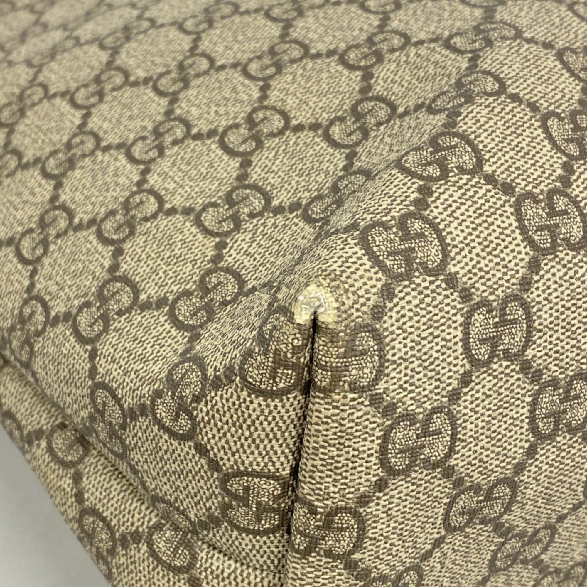 Gucci Beige Brown Pvc Tote Bag (Pre-Owned)