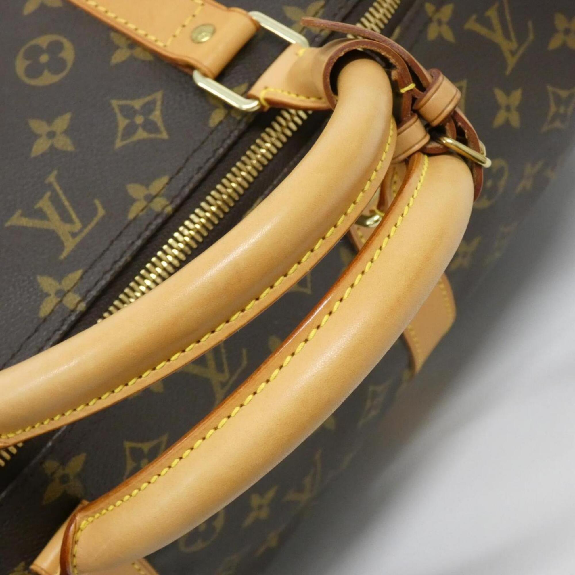 Louis Vuitton Monogram Marron Coated Canvas Boston Bag (Pre-Owned)