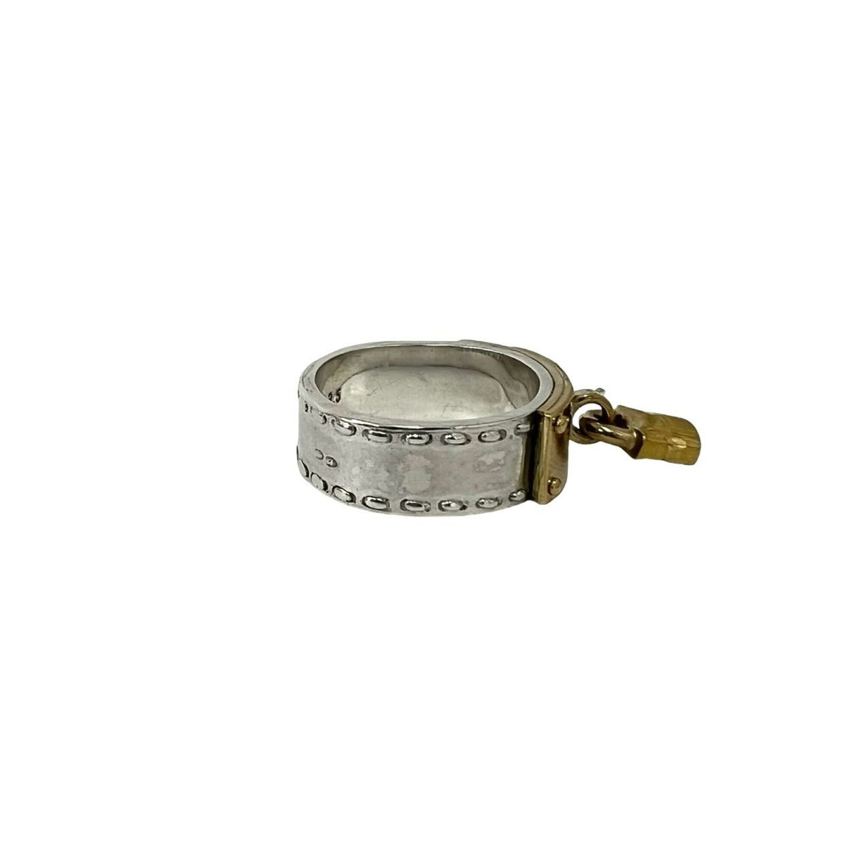 Hermes Gold Silver Yellow Gold (18K) Silver 925 Band Ring (Pre-Owned)