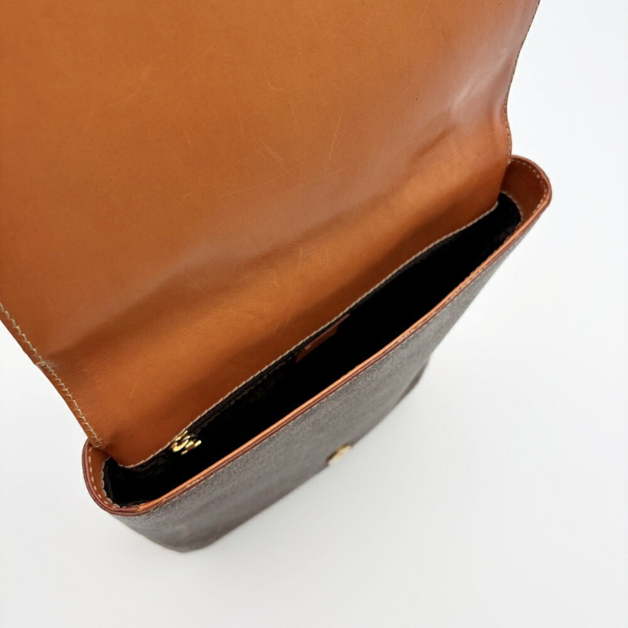 Celine Brown Camel Pvc Leather Backpack (Pre-Owned)