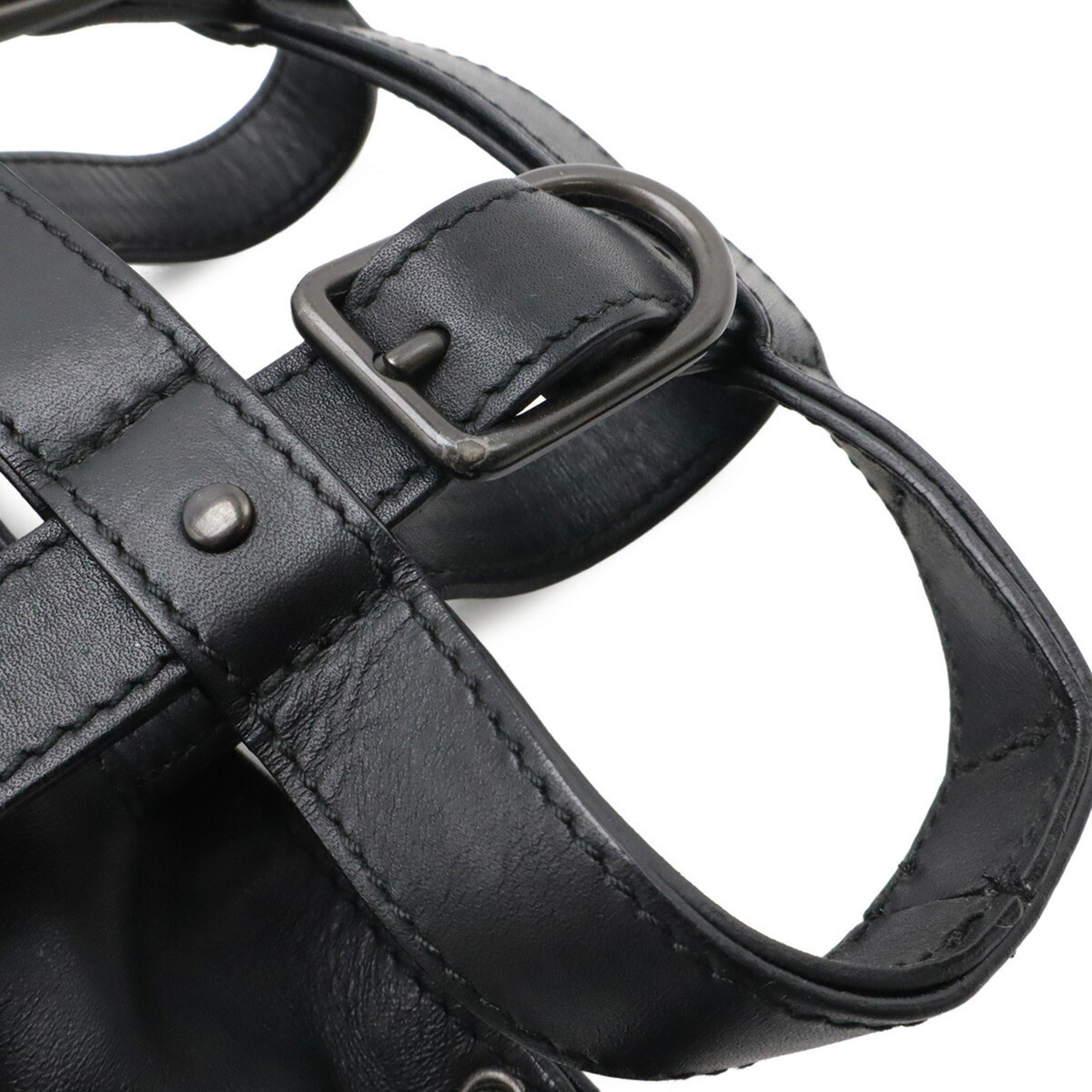 Bottega Veneta Black Leather Fanny Pack Sling Bag (Pre-Owned)