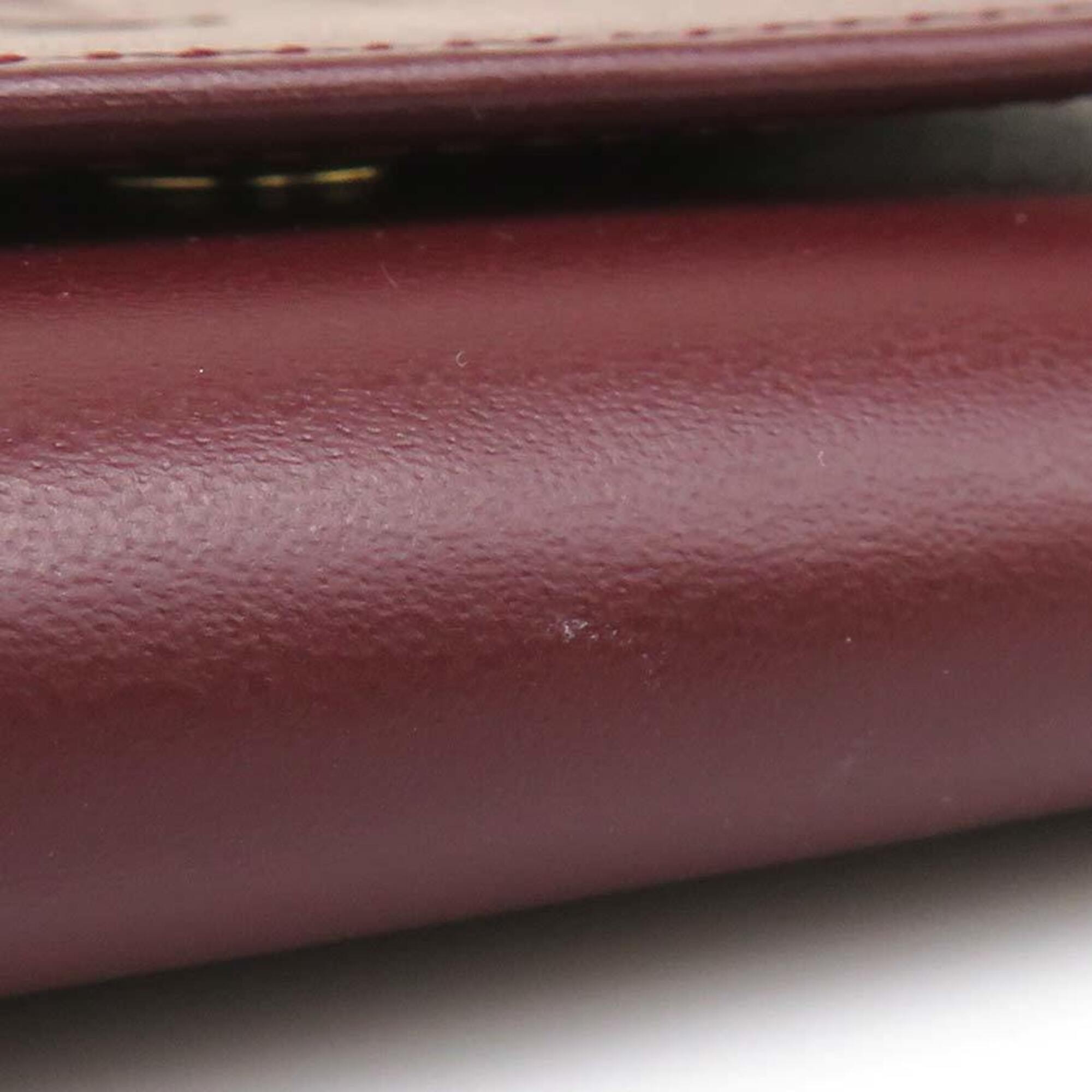 Cartier Bordeaux Leather Coin Purse/Coin Case (Pre-Owned)