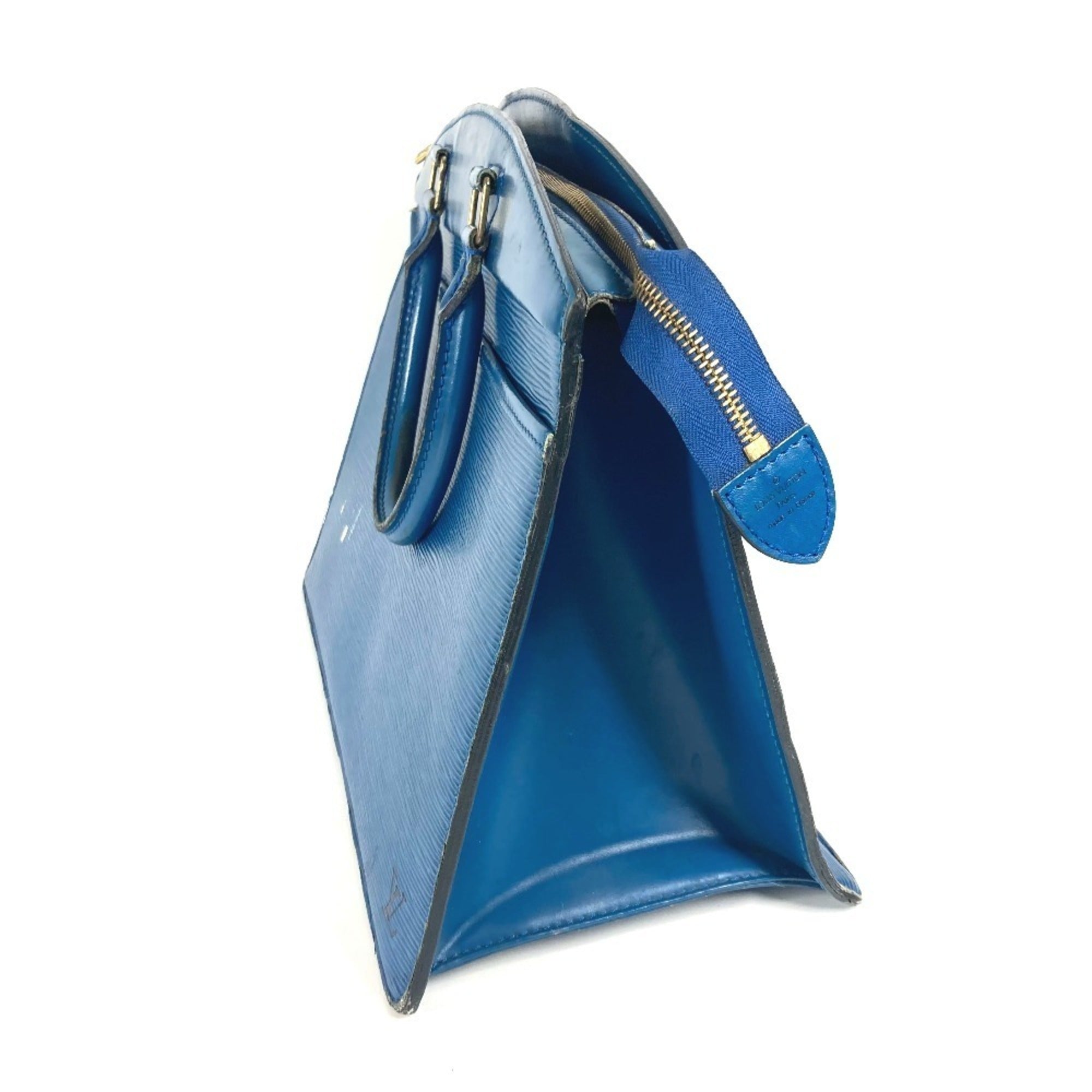 Louis Vuitton Epi Blue Toledo Blue Epi Leather Shoulder Bag Tote Bag (Pre-Owned)