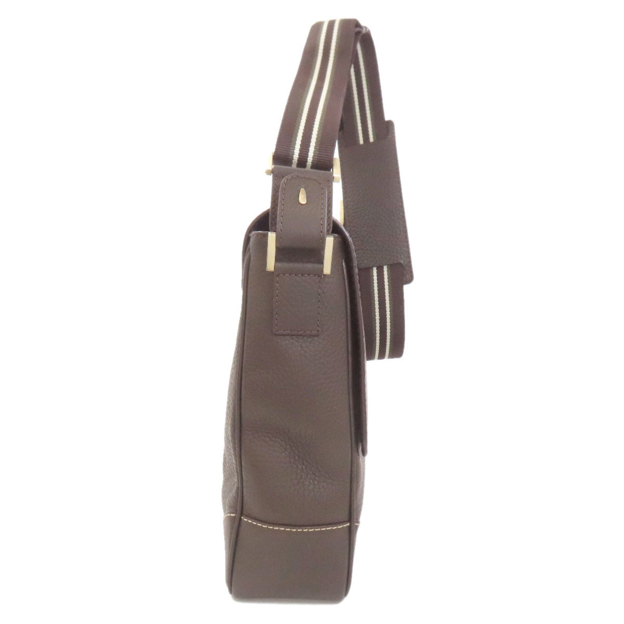 Dunhill Dark Brown Leather Shoulder Bag (Pre-Owned)