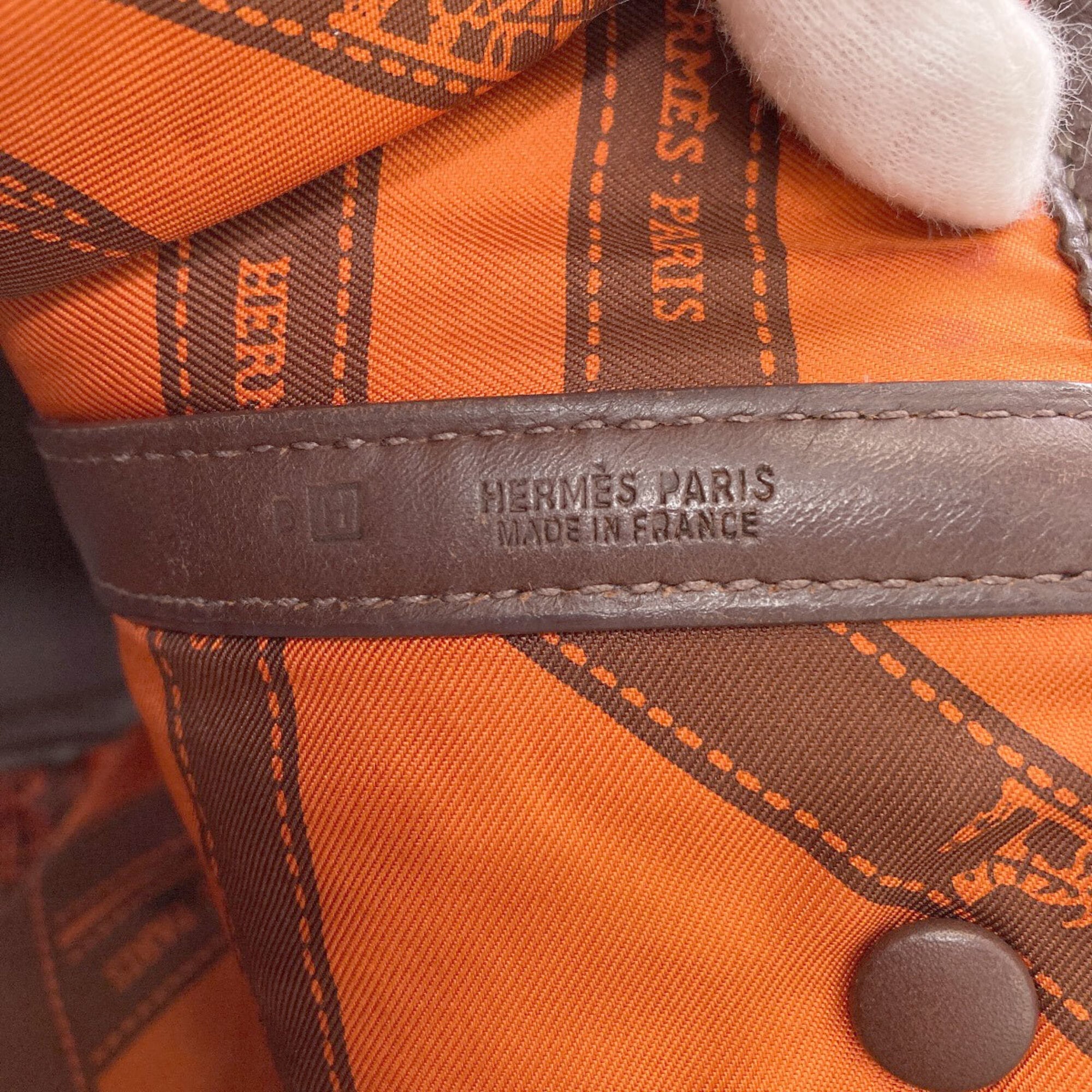 Hermes Garden Brown Swift Leather Handbag (Pre-Owned)