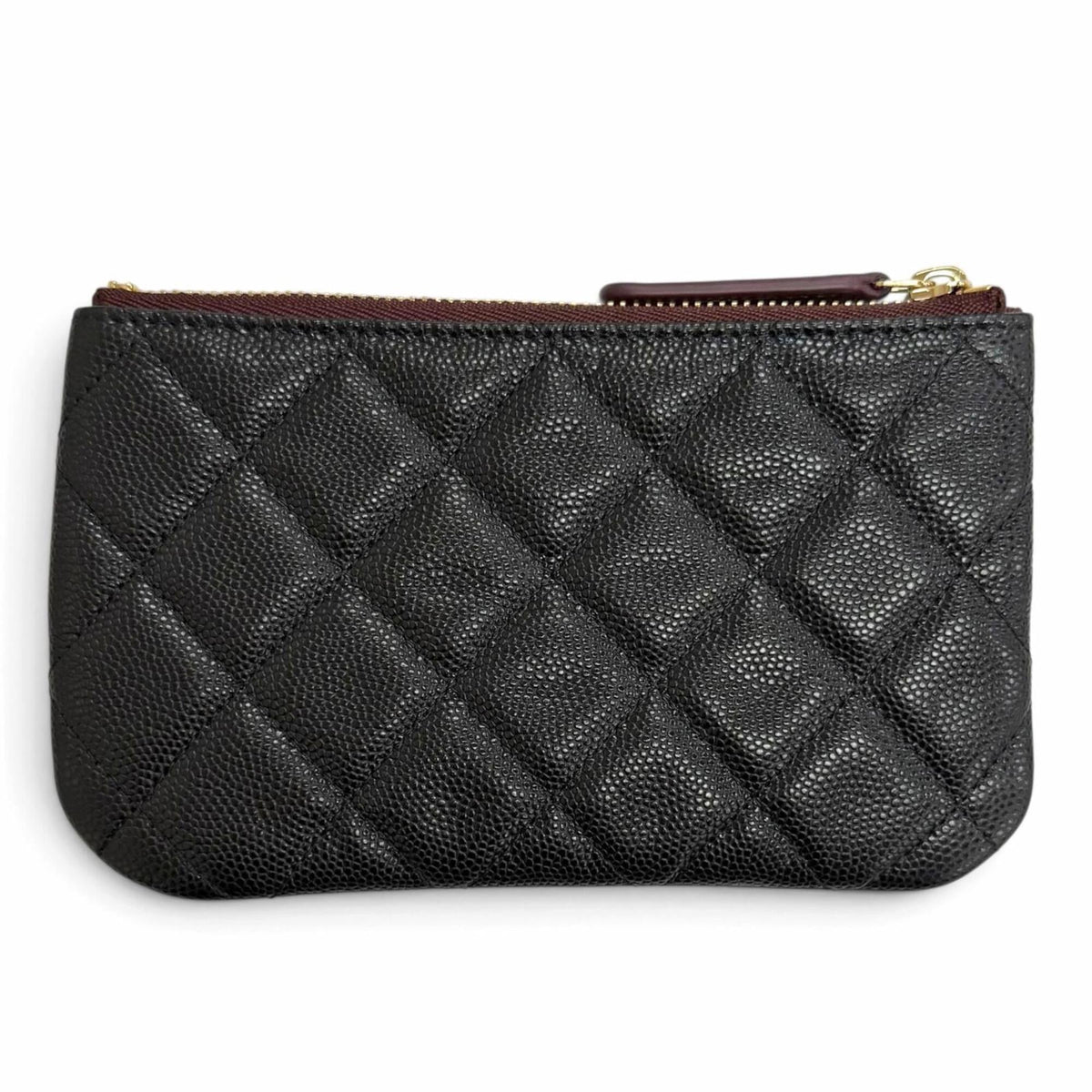 Chanel Black Grained Calfskin Pouch (Pre-Owned)